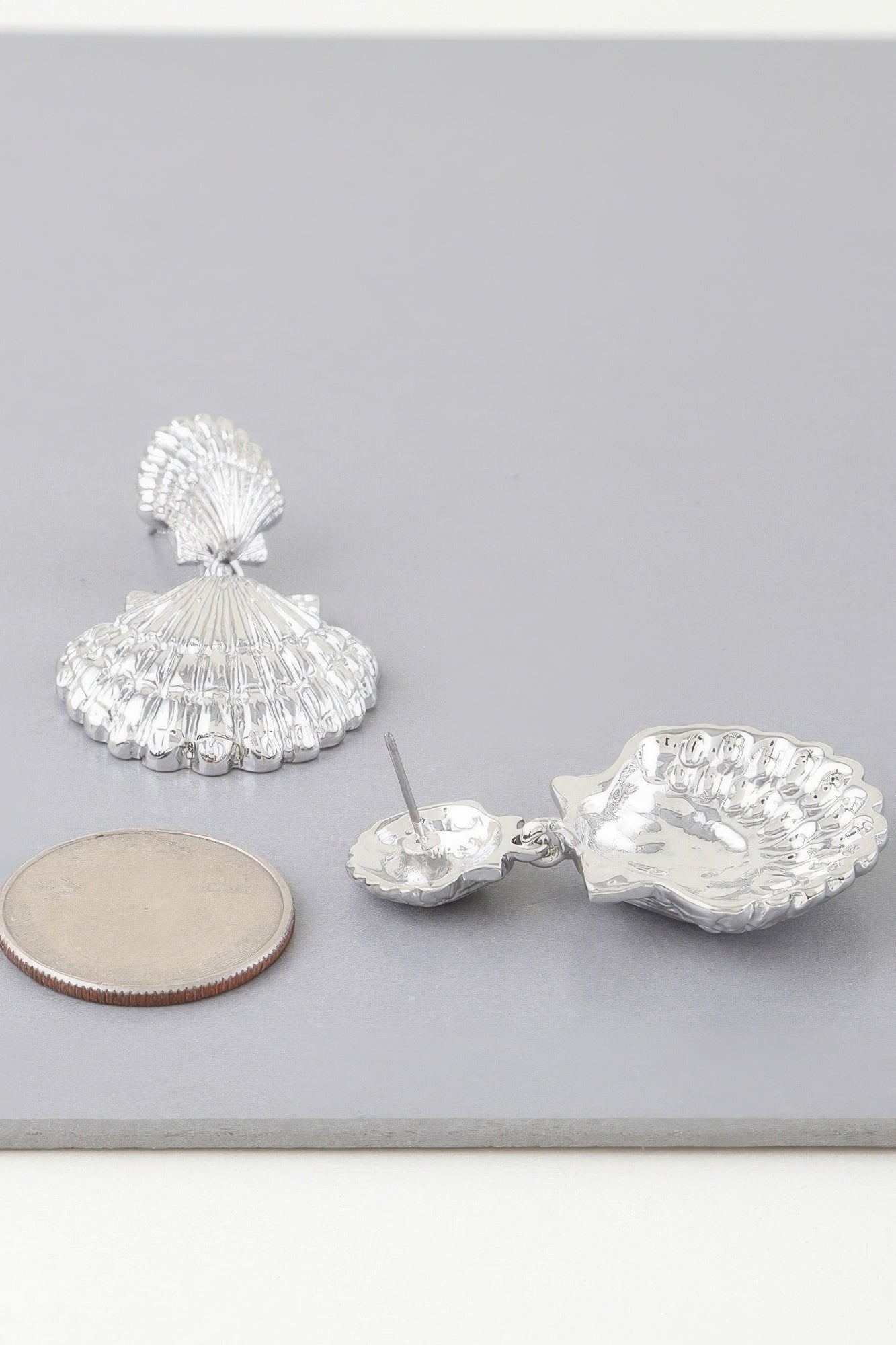 Double Clamshell Drop Earrings product image
