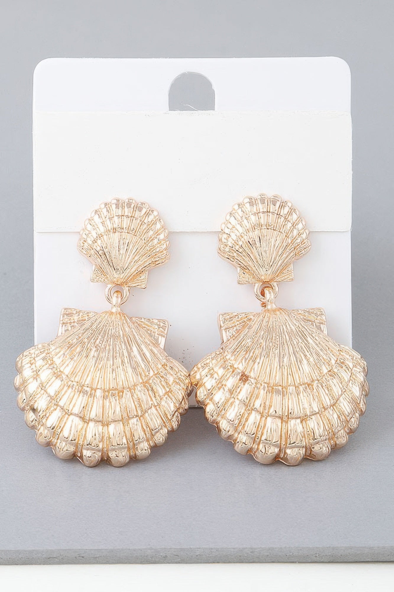 Double Clamshell Drop Earrings product image