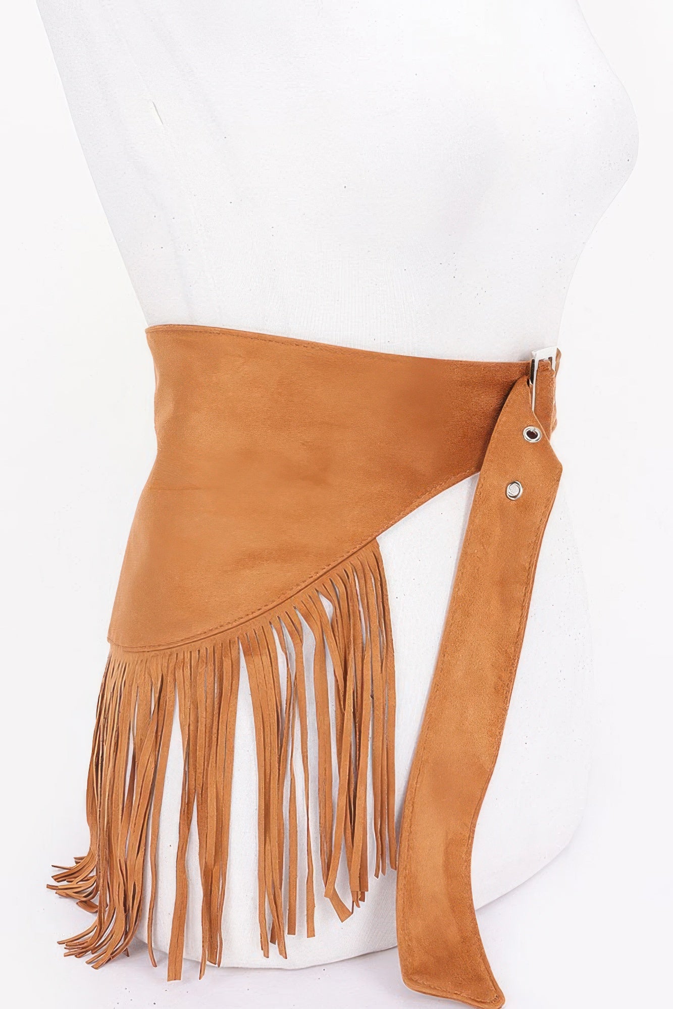 Faux Suede Fringe Belt product image