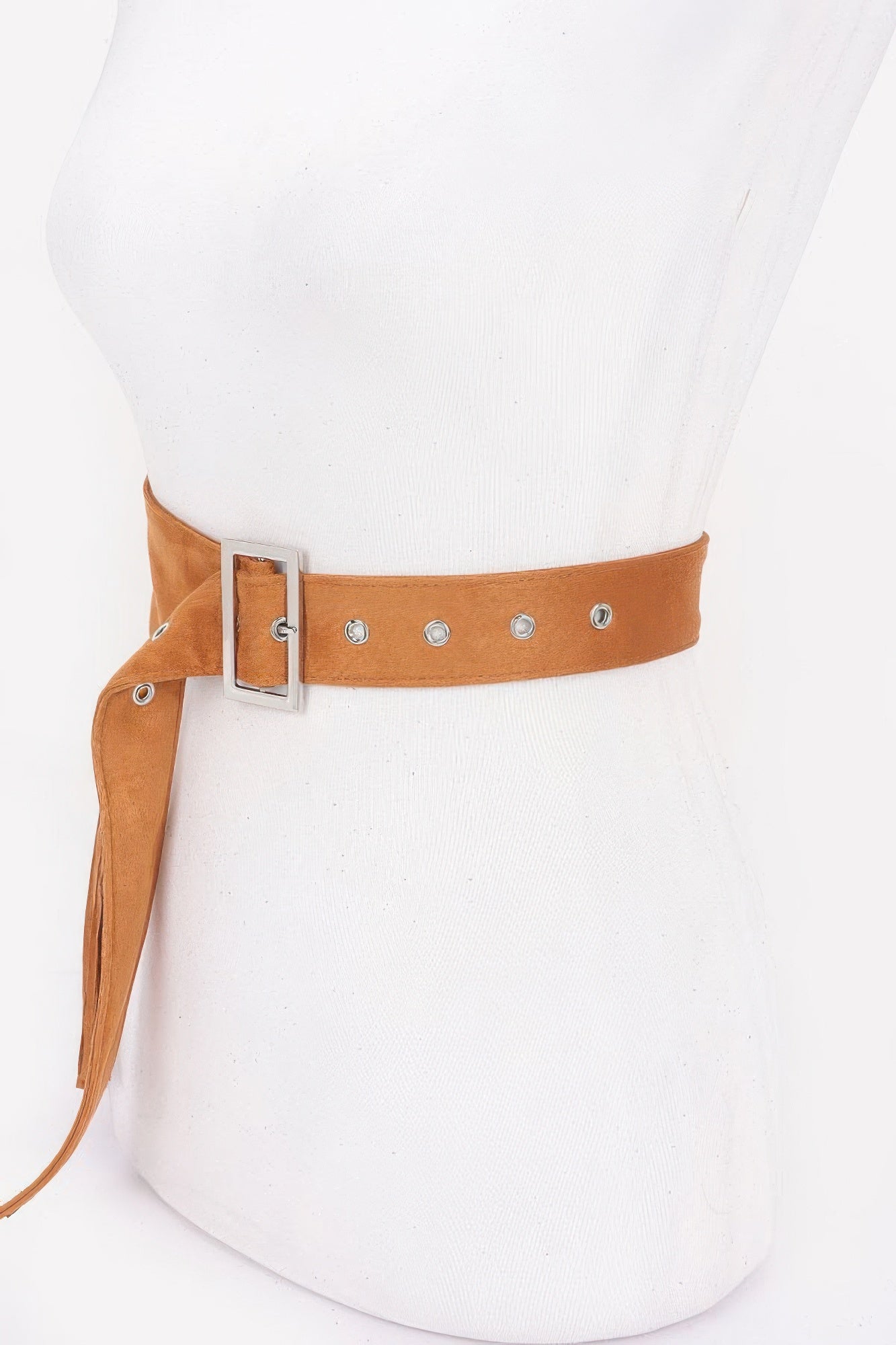 Faux Suede Fringe Belt product image