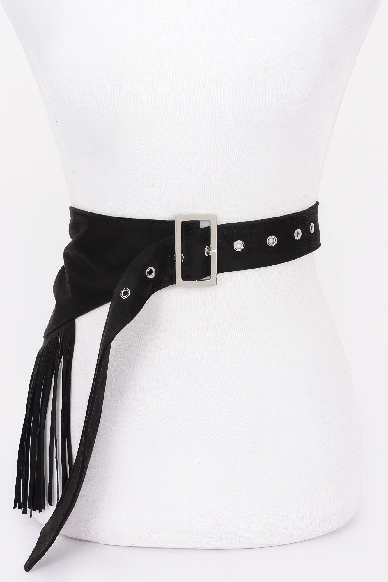 Faux Suede Fringe Belt product image