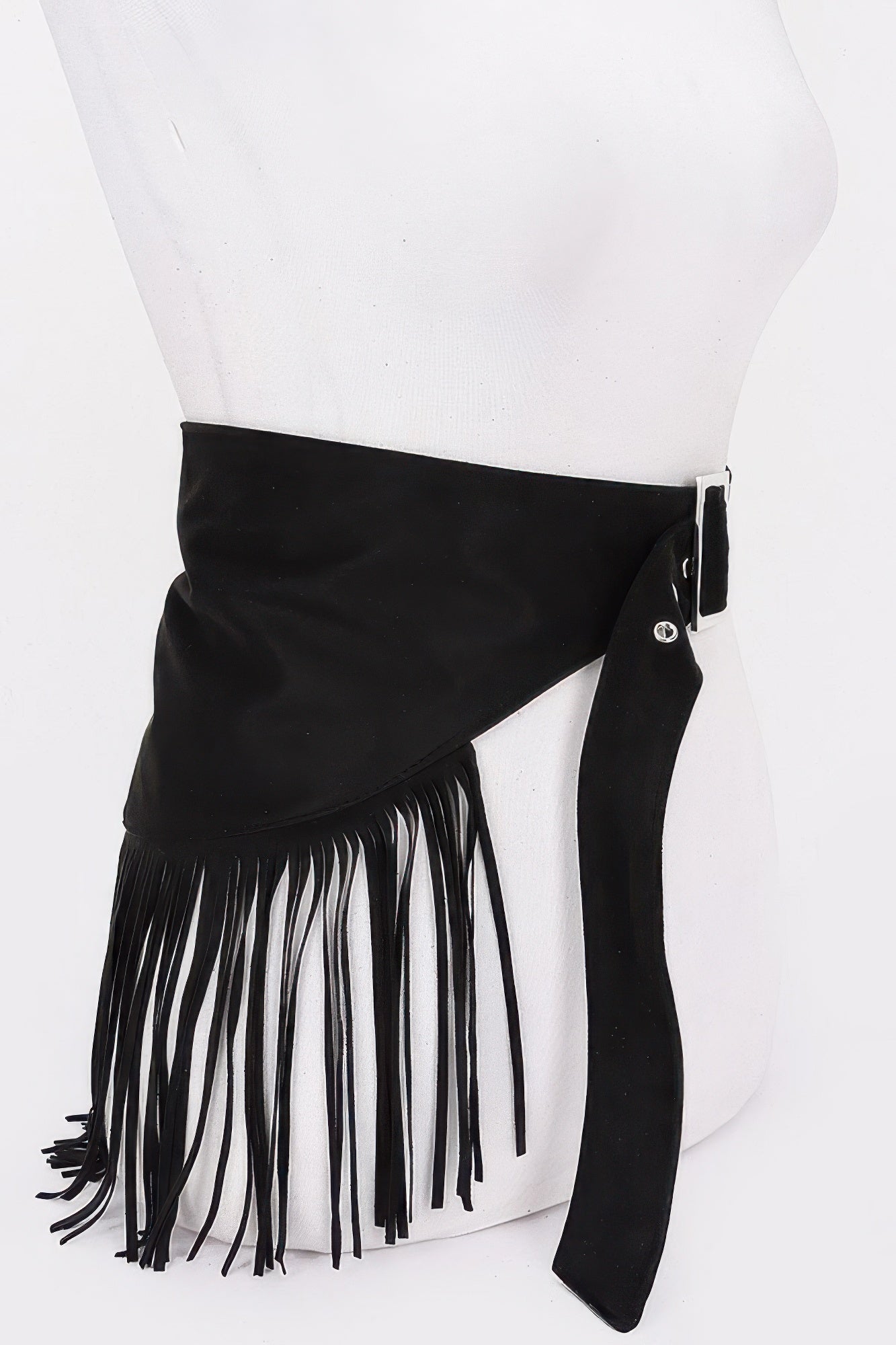 Faux Suede Fringe Belt product image