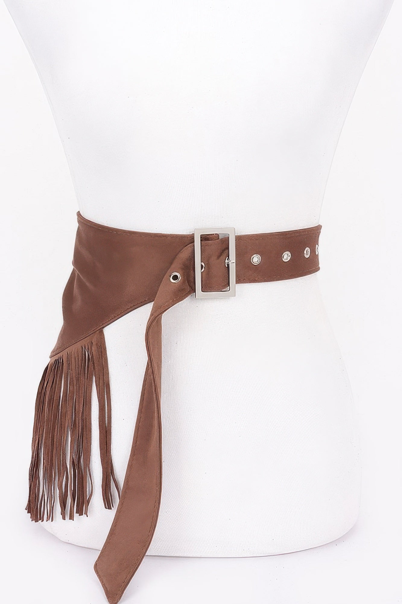 Faux Suede Fringe Belt product image