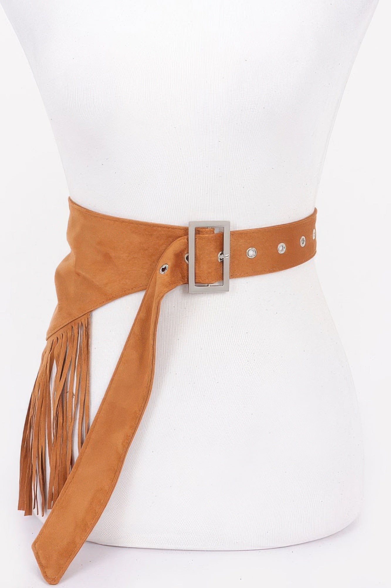 Faux Suede Fringe Belt product image