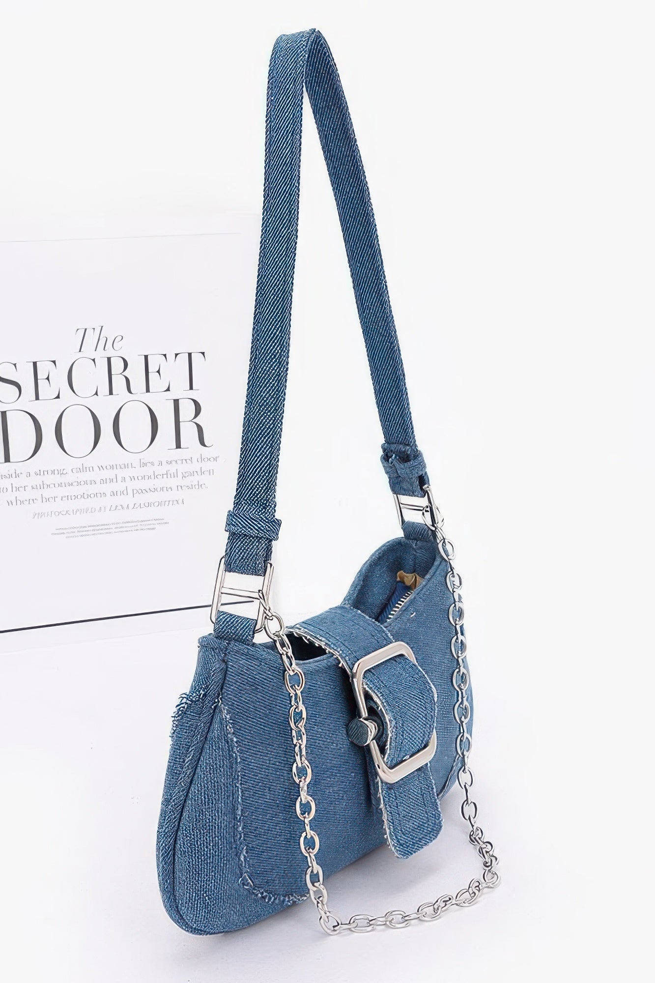 Faux Denim Handle Bag product image