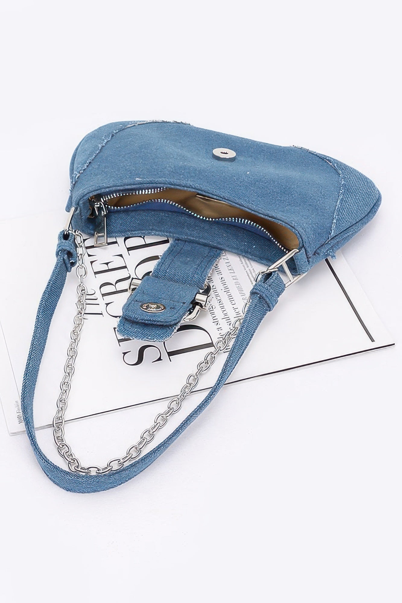 Faux Denim Handle Bag product image