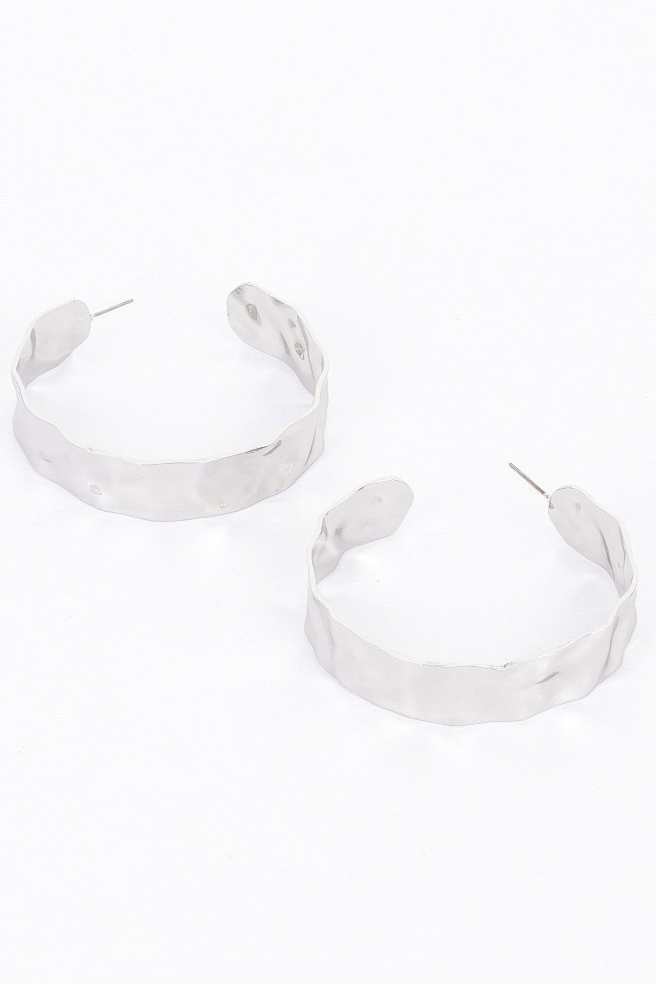 Gold Plated Wide Metal Hoop Earring product image