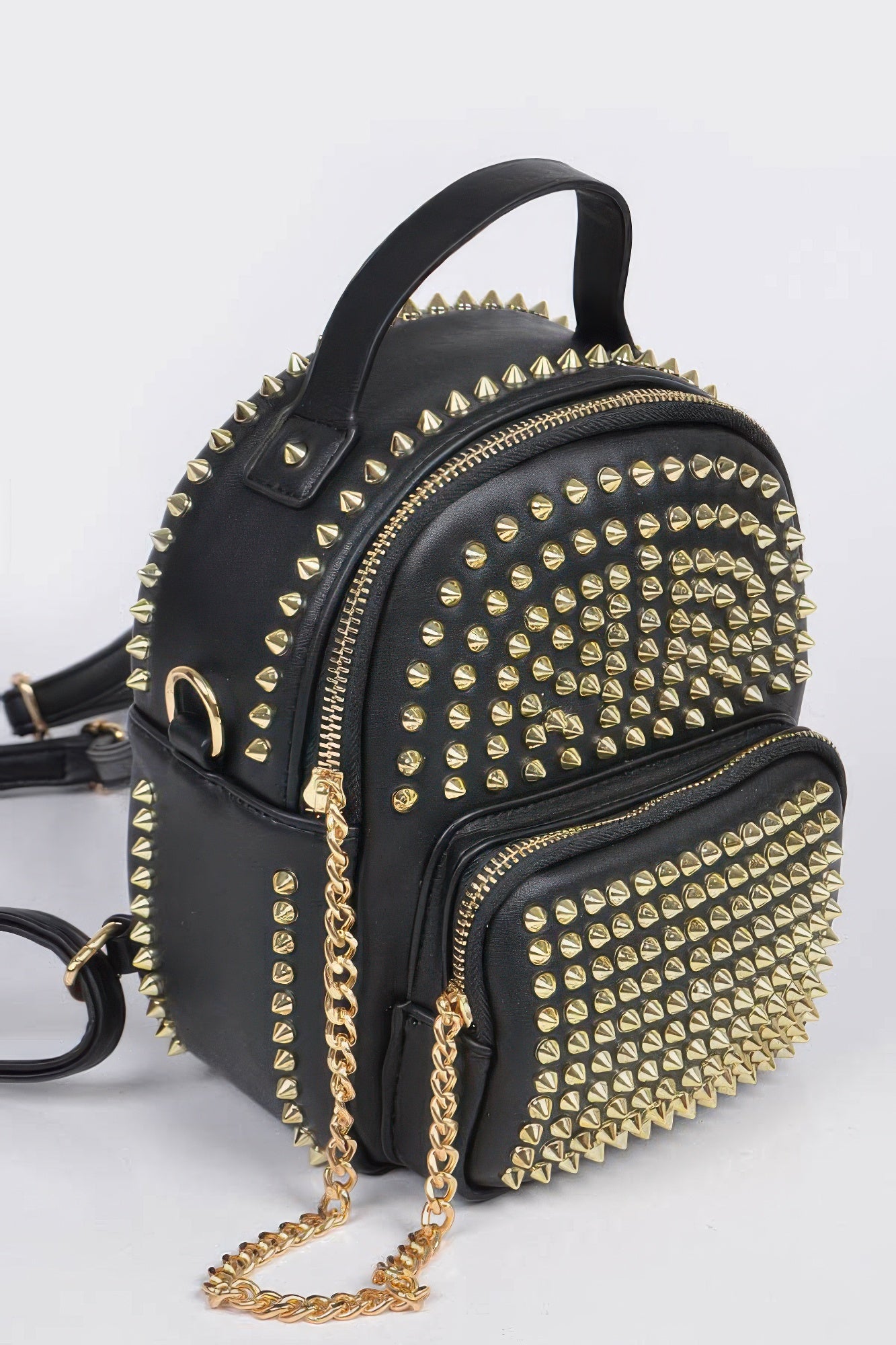 Studded Backpack With Chain Zippier product image