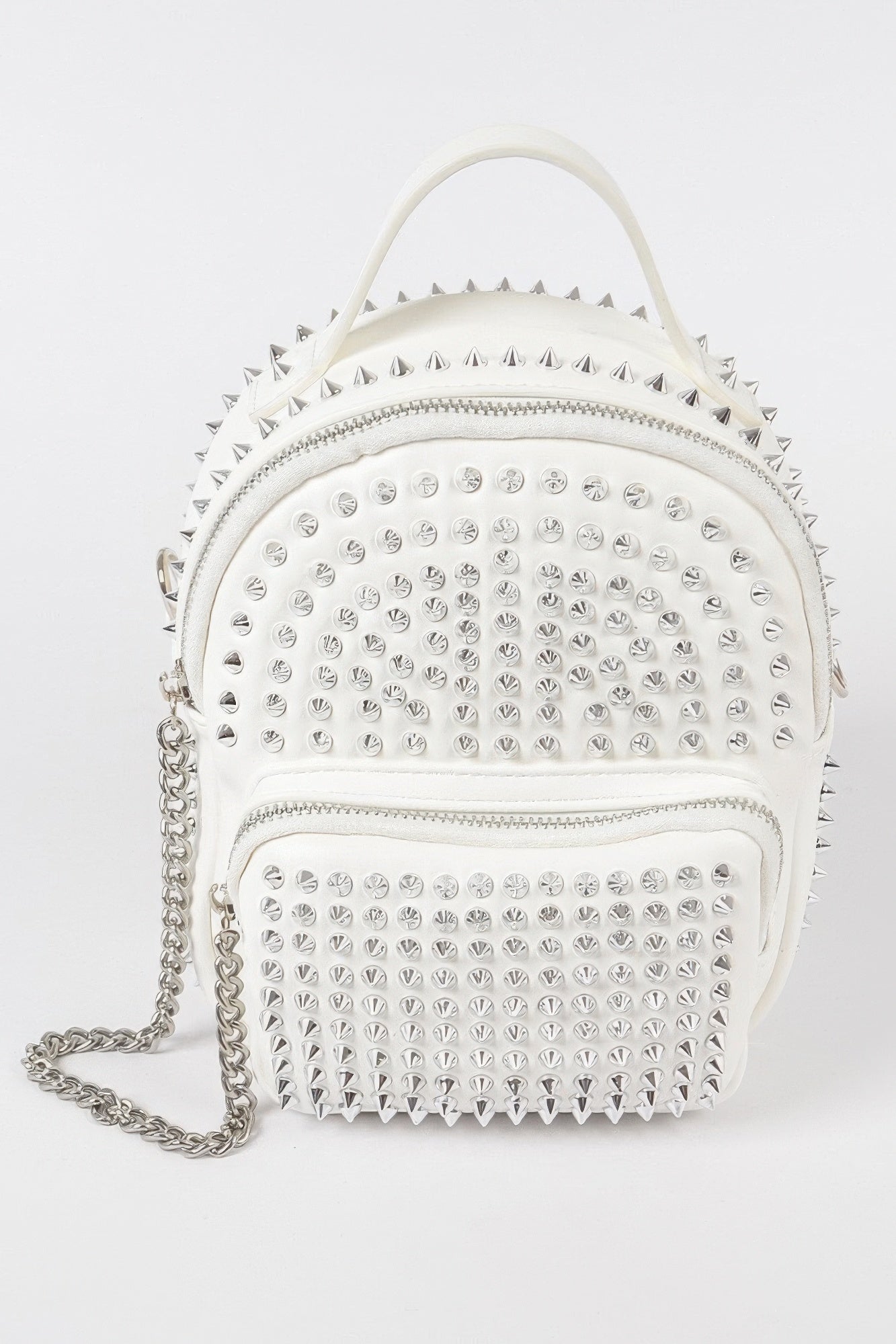 Studded Backpack With Chain Zippier product image