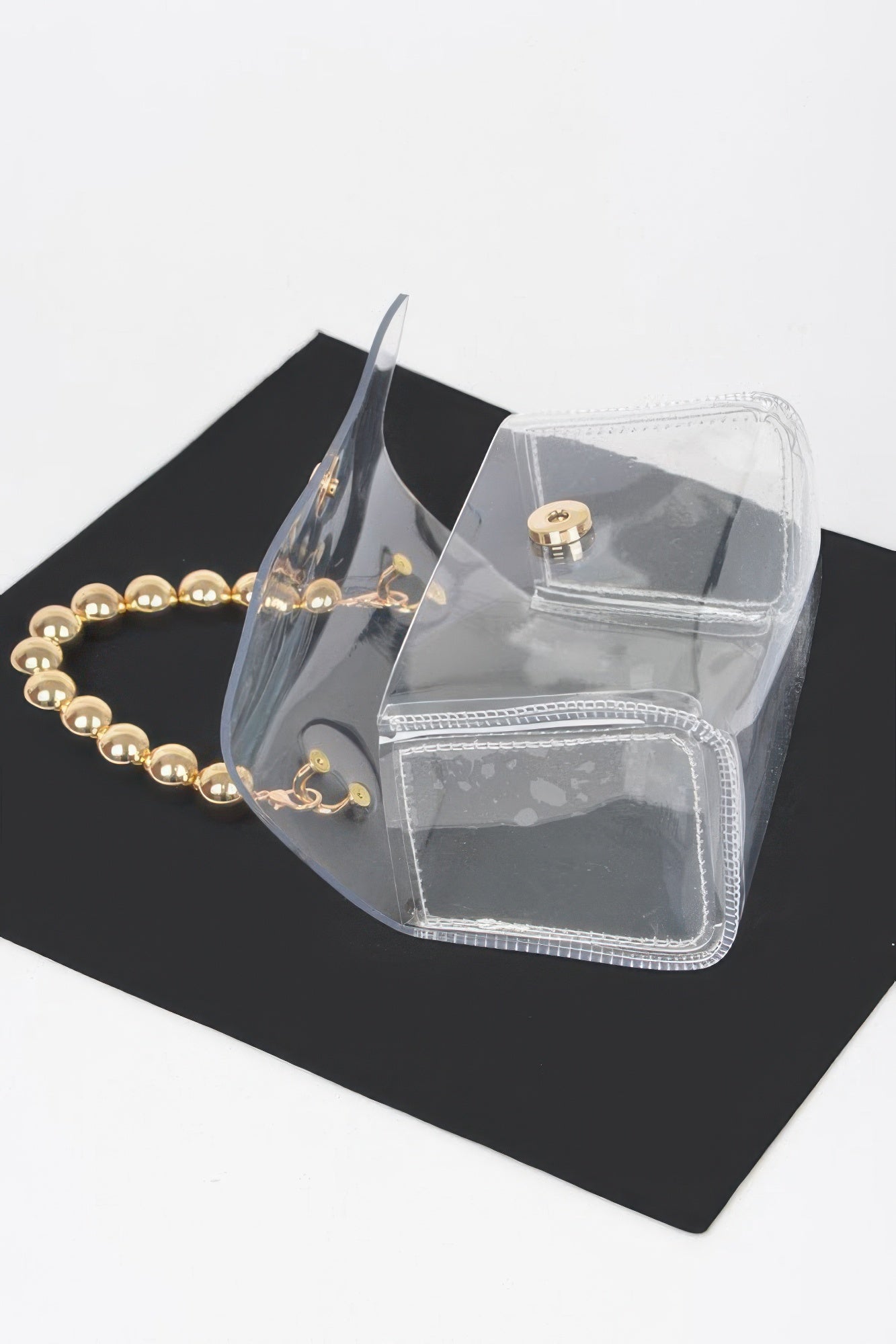 Transparent Ccb Handle Flap Clutch product image