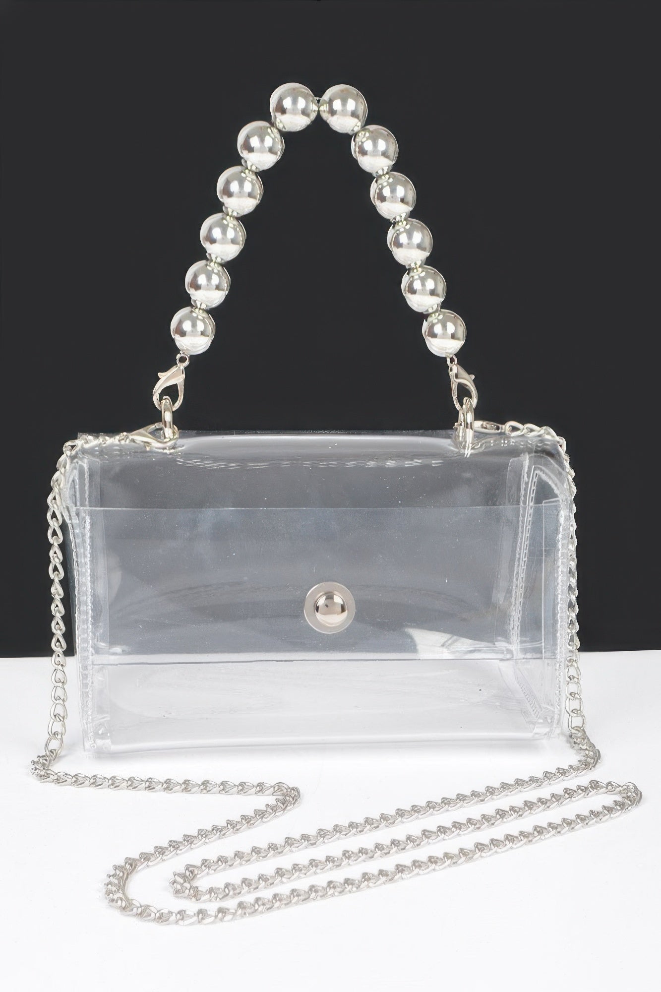 Transparent Ccb Handle Flap Clutch product image