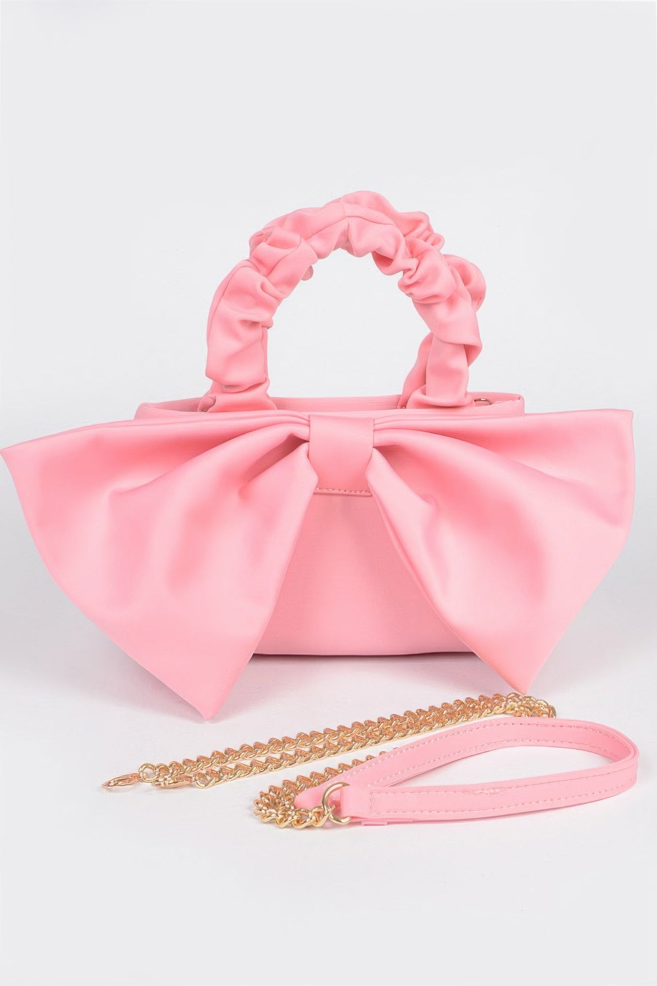 Nylon Top Handle Bag With Bow Front Clutch product image