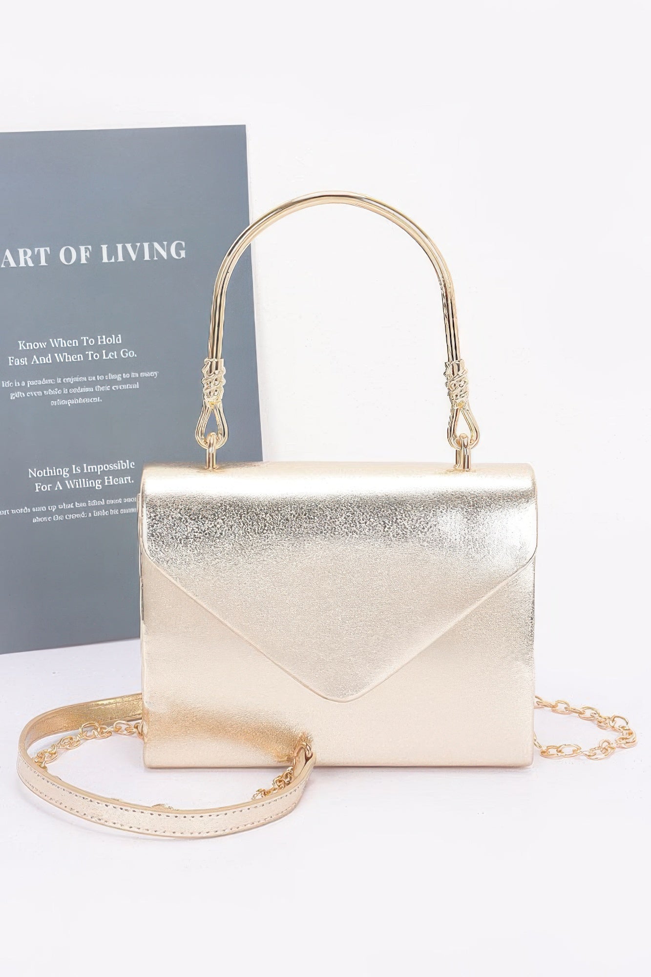 Metallic Metal Handle Crossbody Bag product image