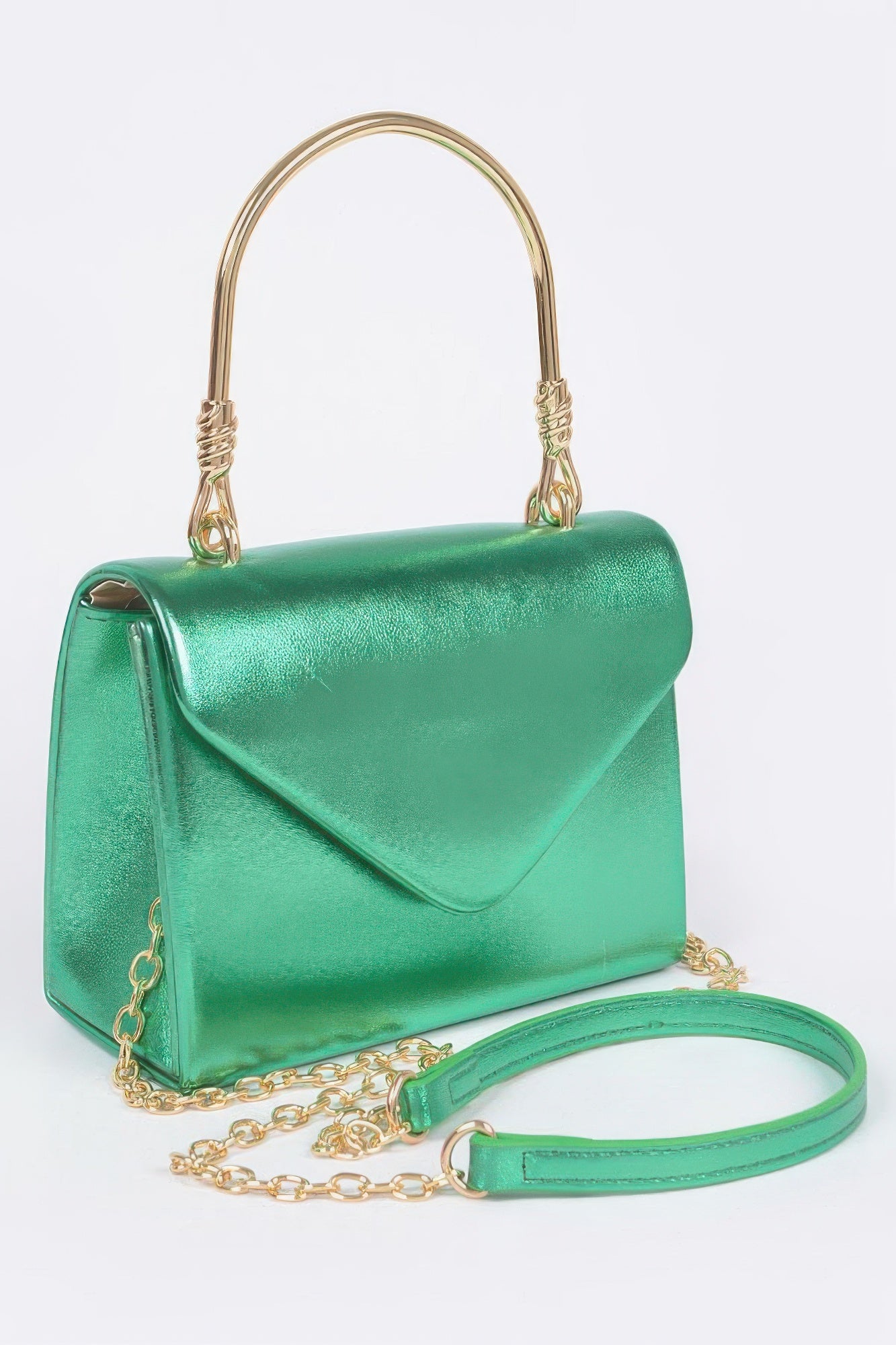 Metallic Metal Handle Crossbody Bag product image