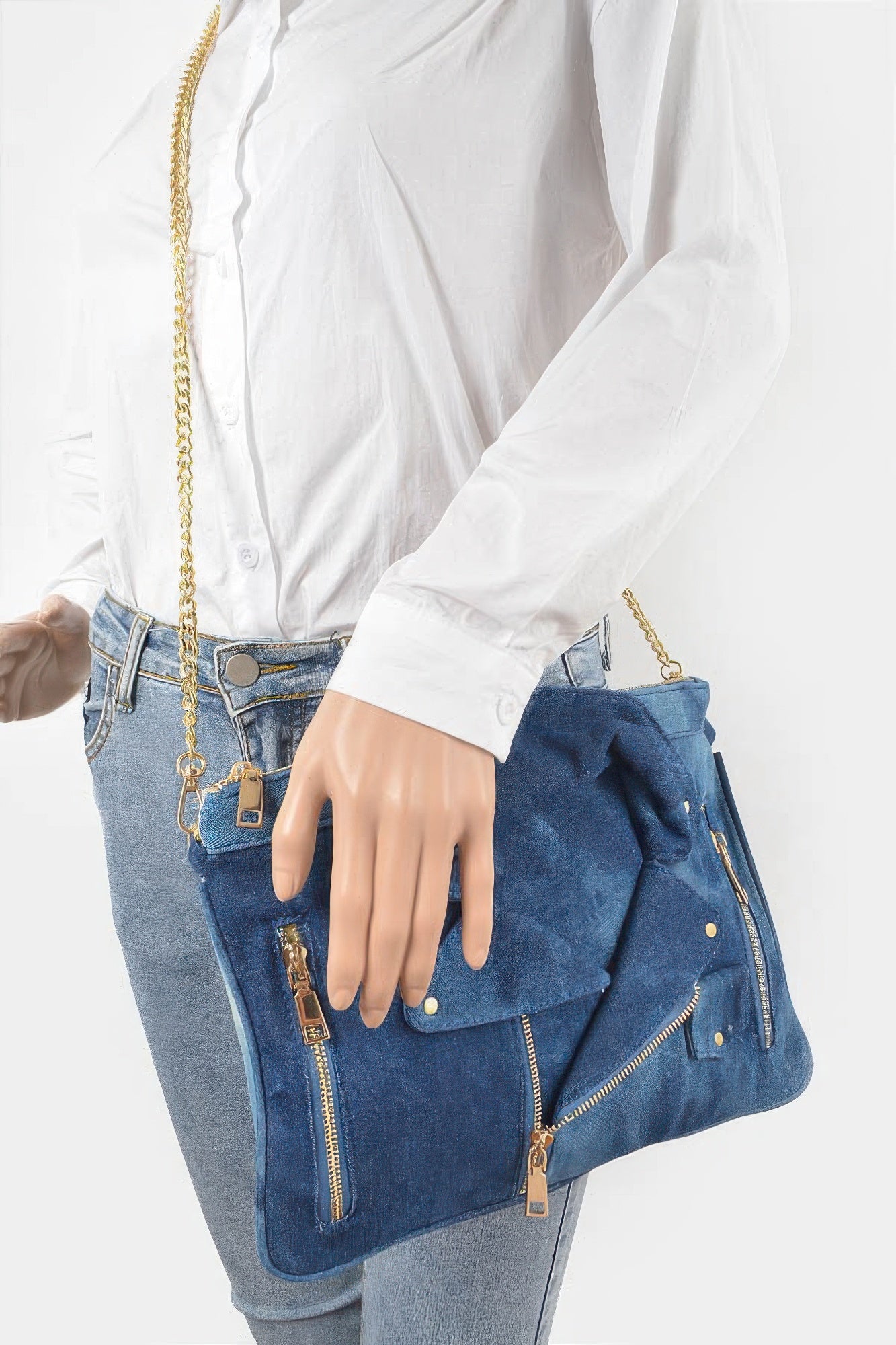Denim Jacket Crossbody Clutch product image