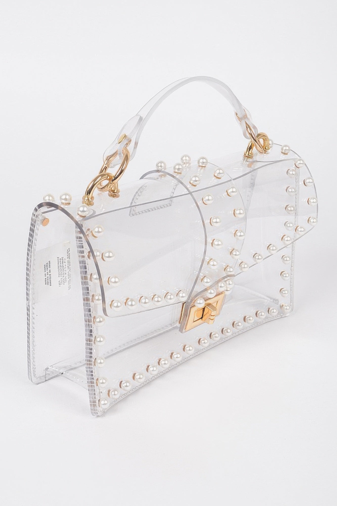 Transparent Clutch W/faux Pearl product image