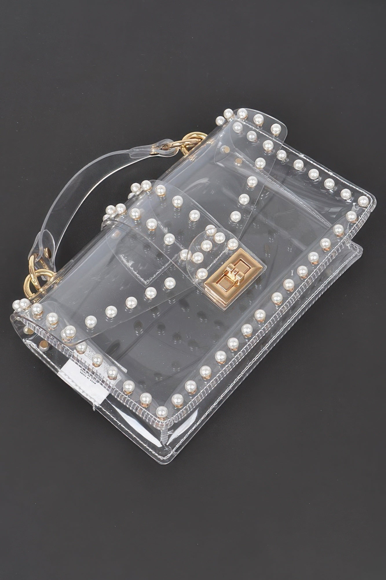 Transparent Clutch W/faux Pearl product image