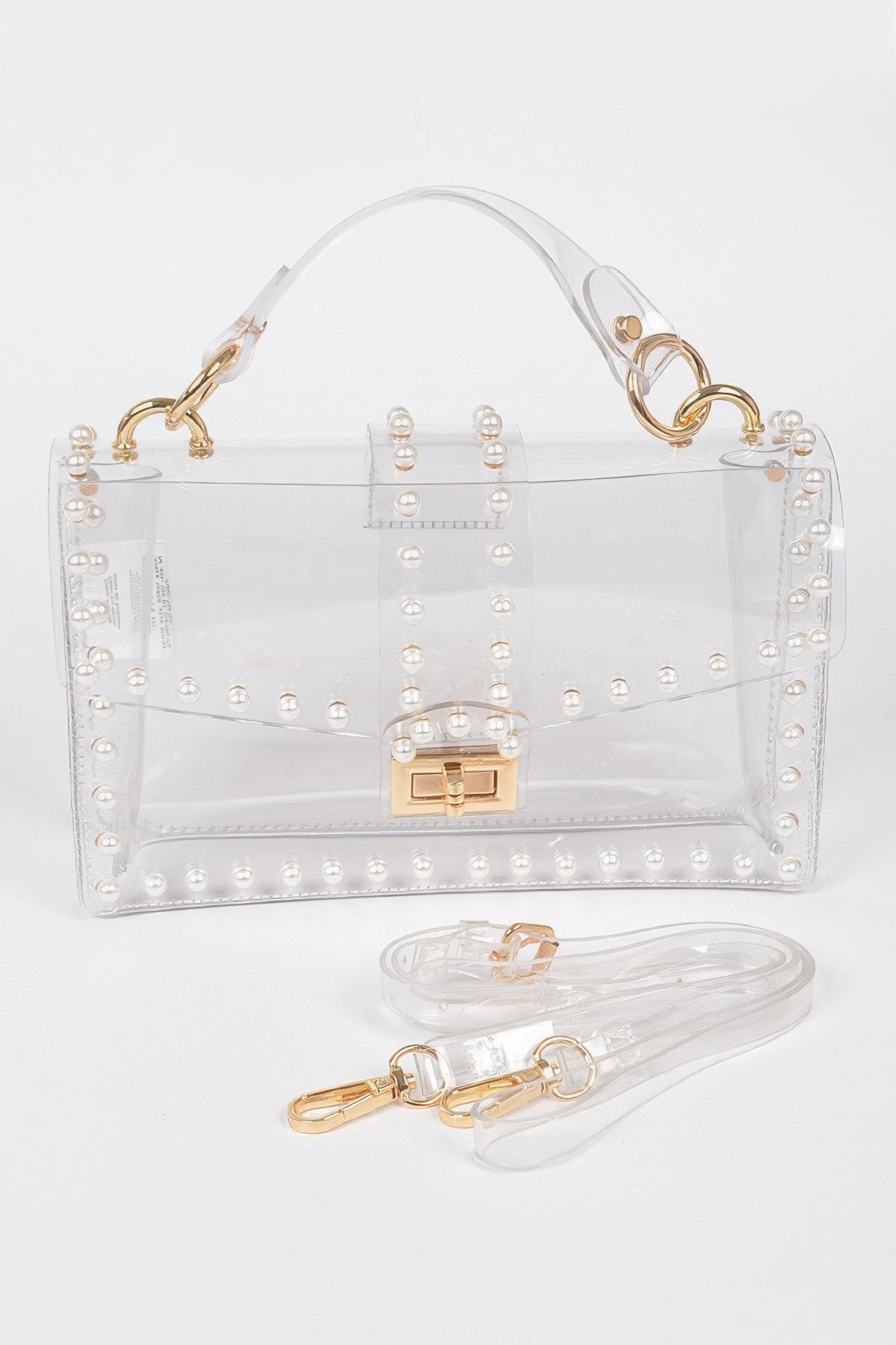 Transparent Clutch W/faux Pearl product image