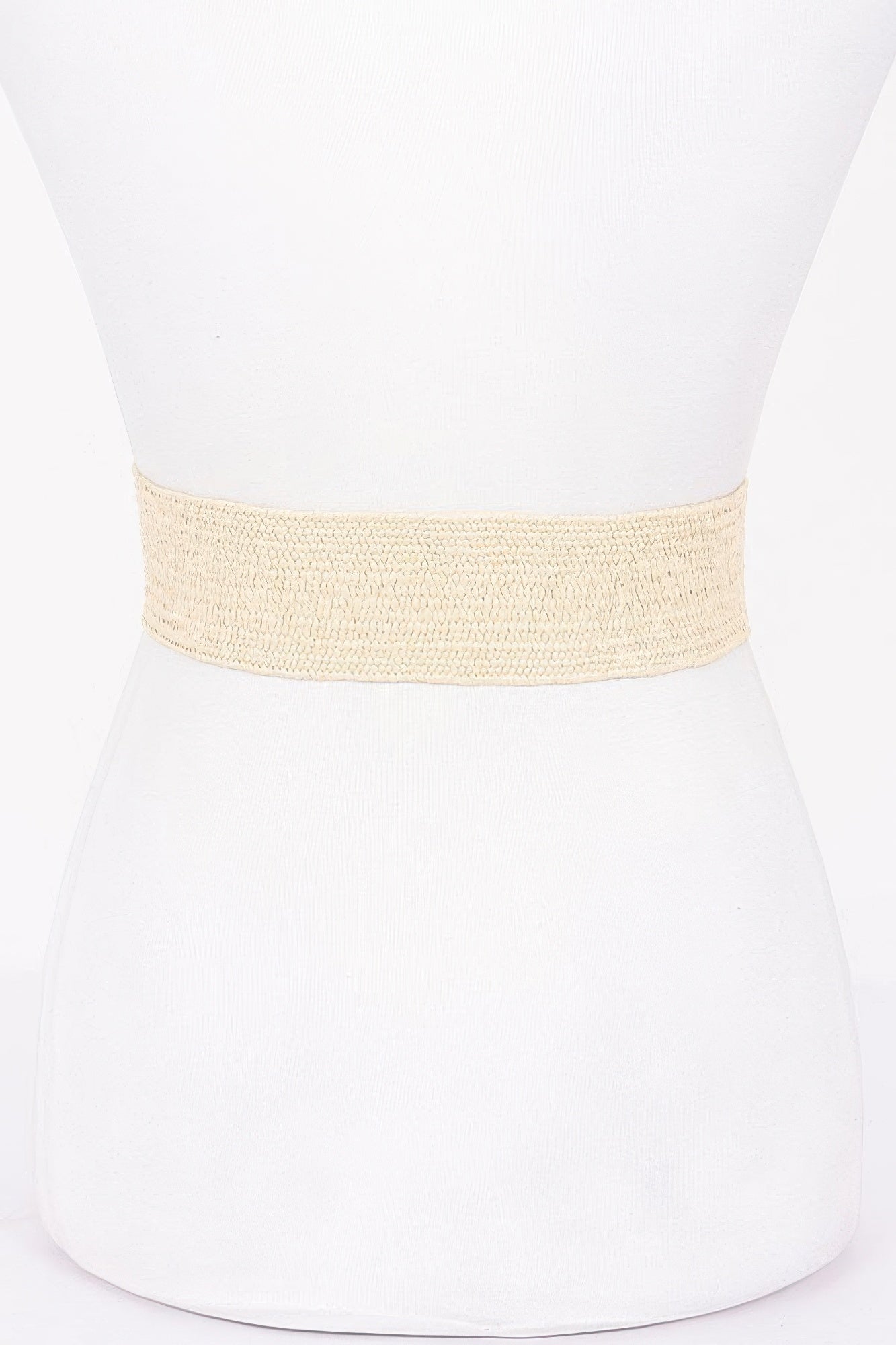Faux Straw Two Buckle Elastic Belt product image