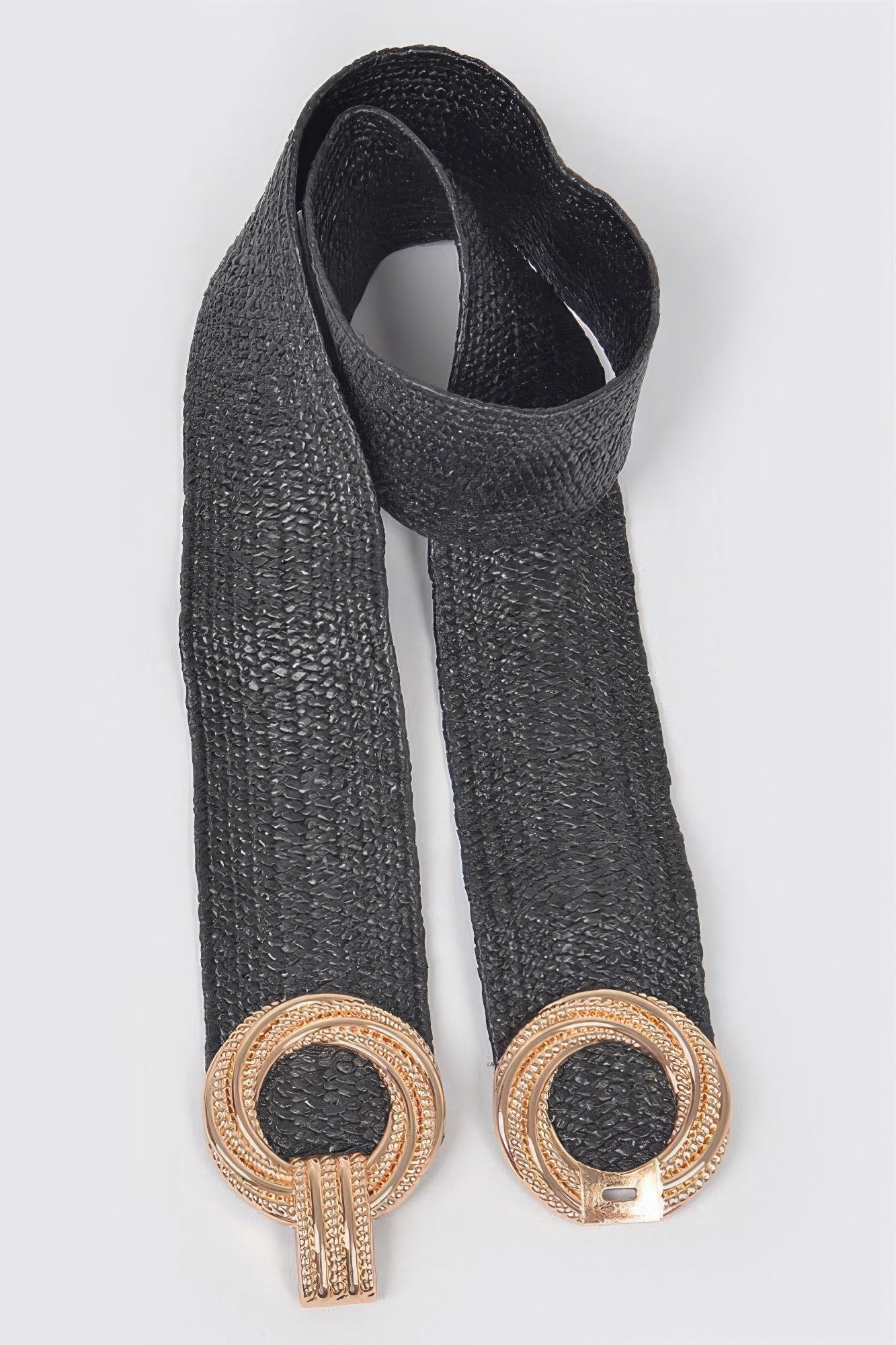 Metal Oo Buckle Plus Size Stretch Straw Belt product image