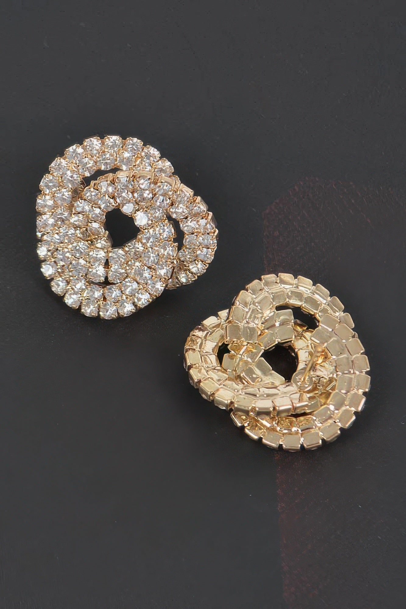 Rhinestone Button Earring product image