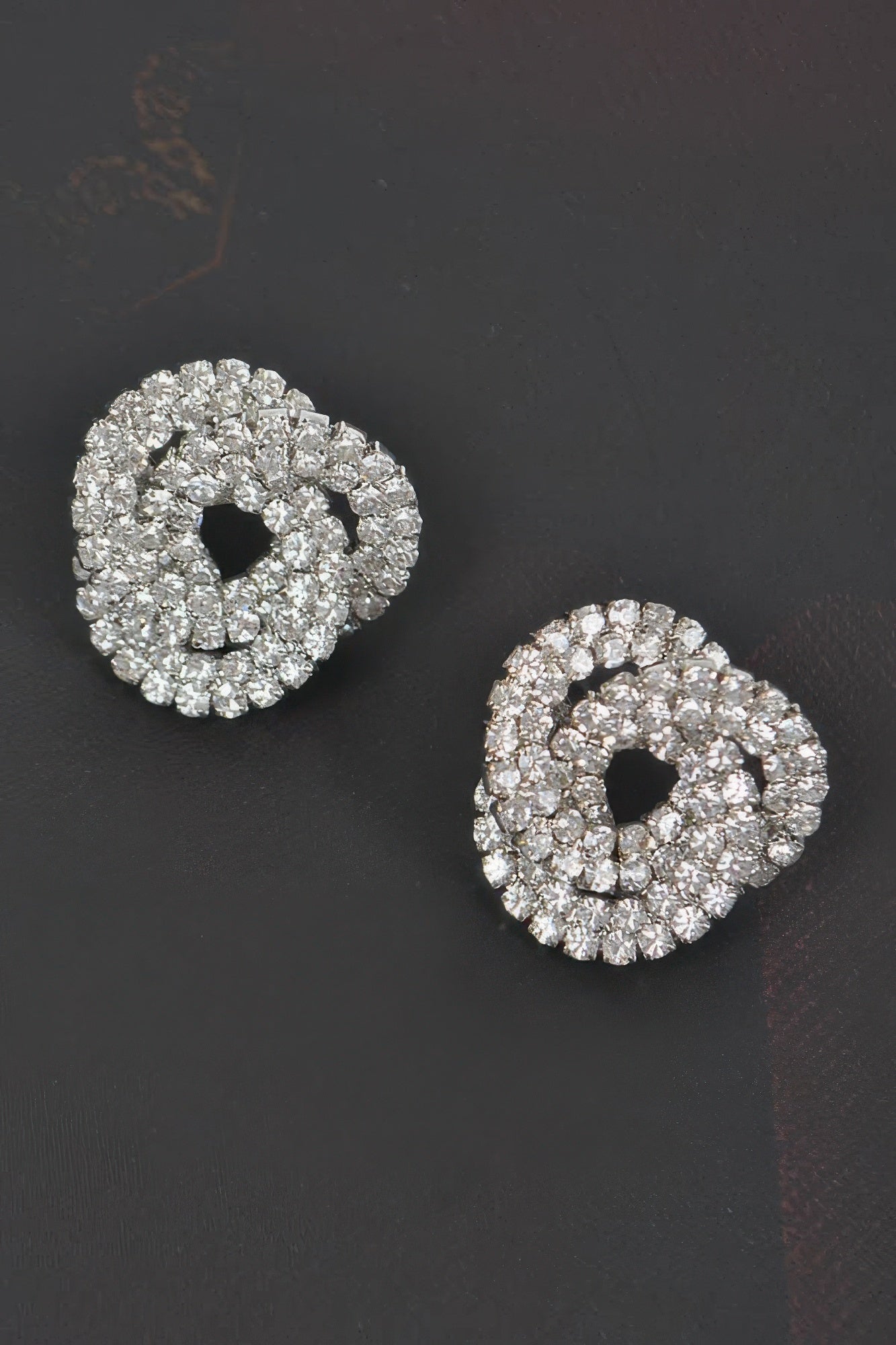 Rhinestone Button Earring product image