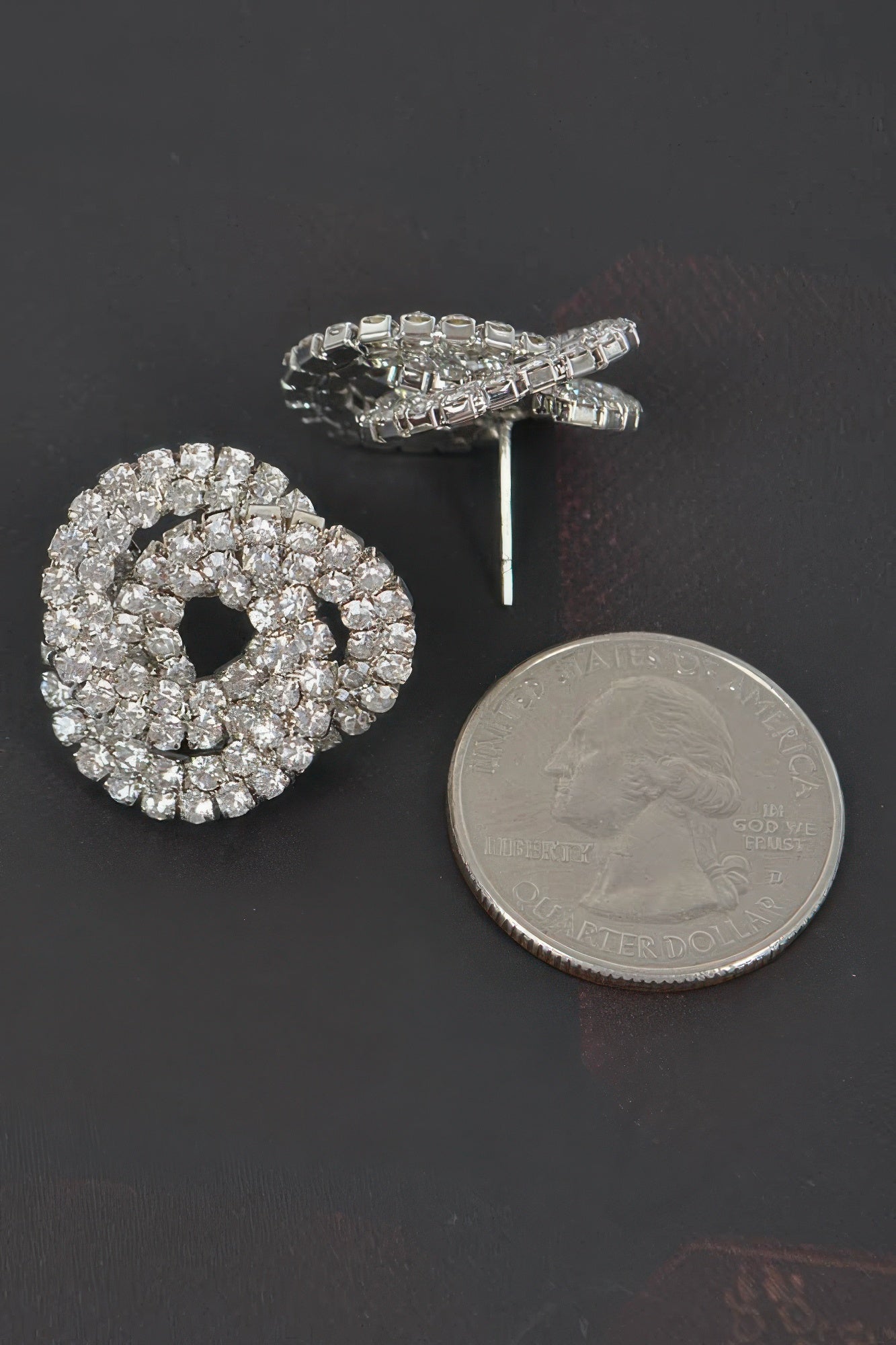 Rhinestone Button Earring product image