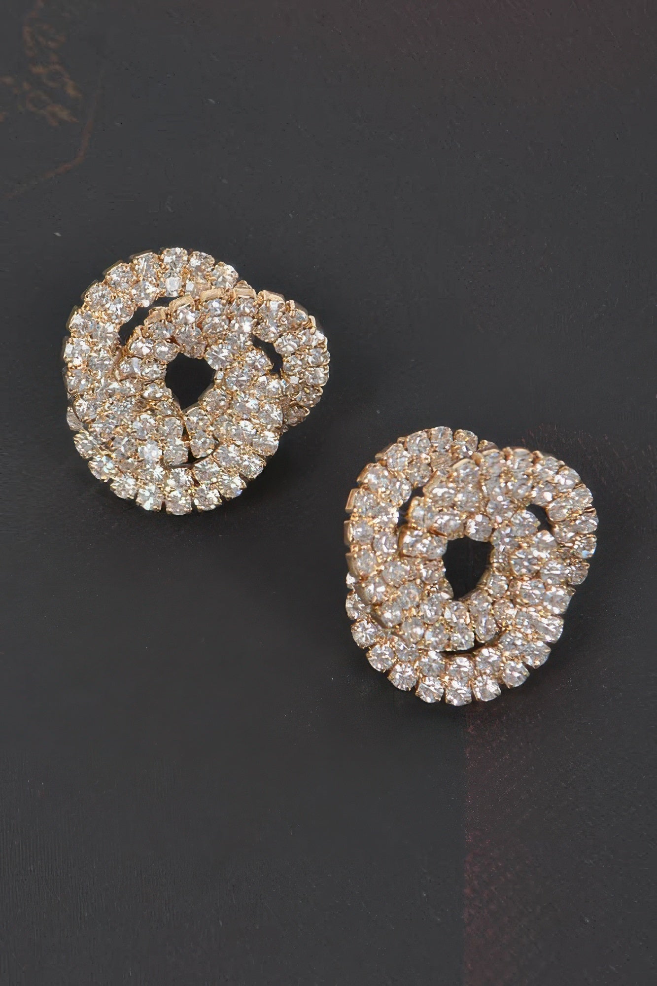 Rhinestone Button Earring product image