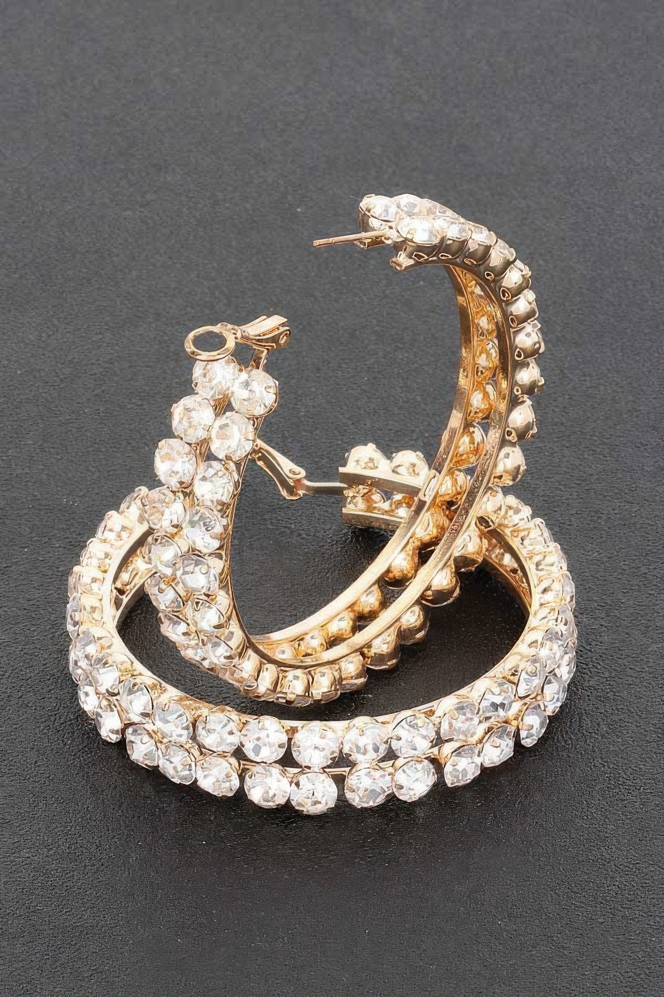 Double Layered Rhinestones Hoops product image