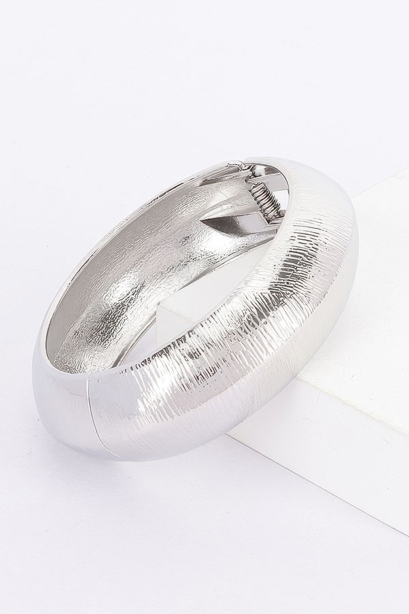 Textured Metal Bangle Bracelet product image