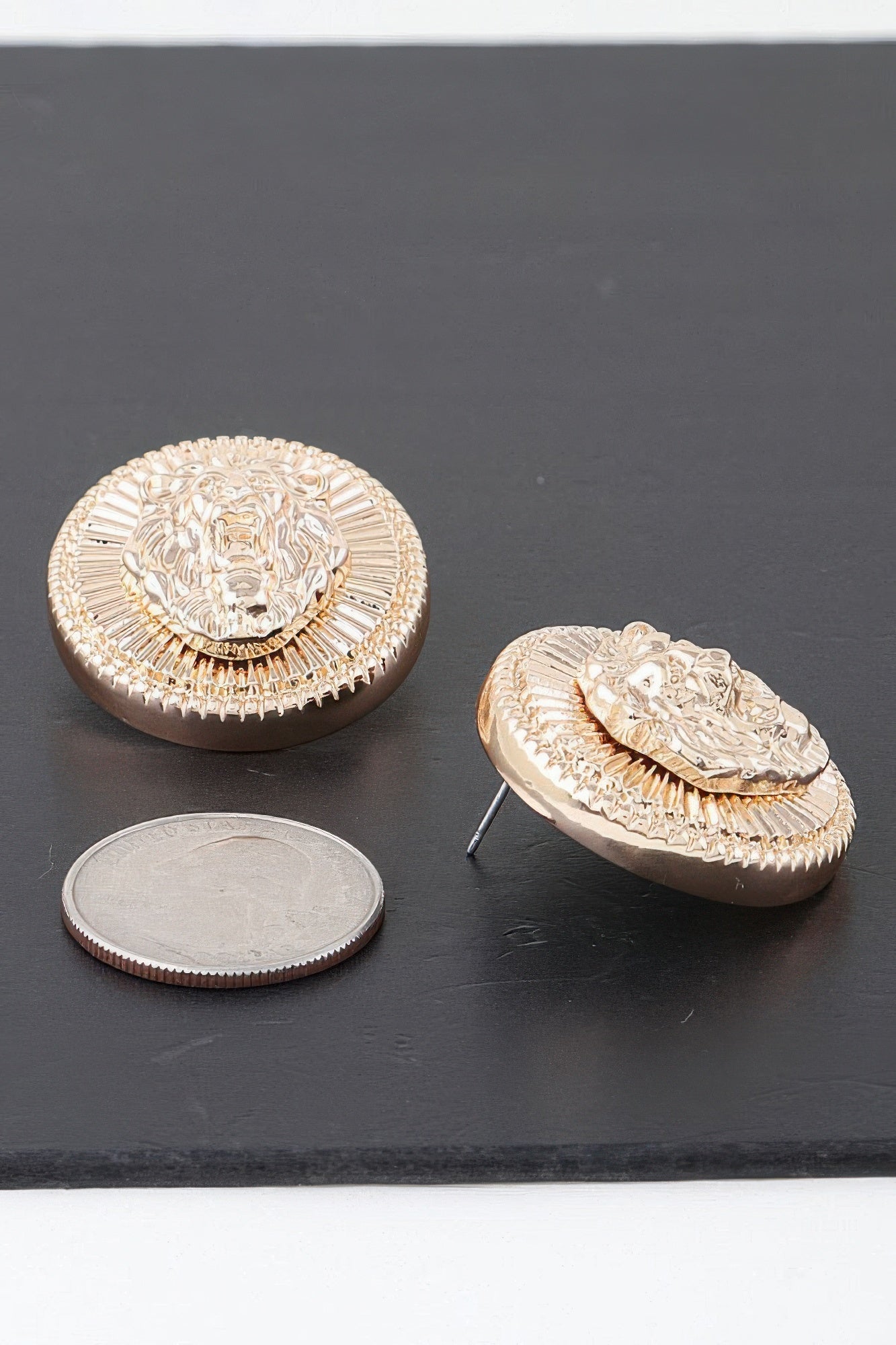 Grand Lion Emblem Earrings product image