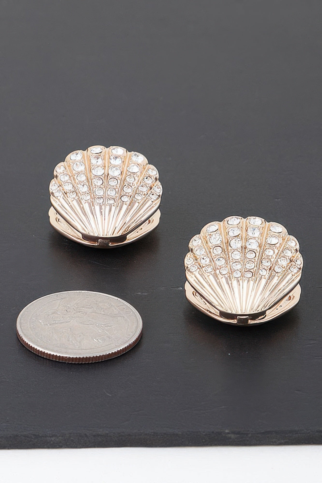 Jeweled Clam Shell Earrings product image