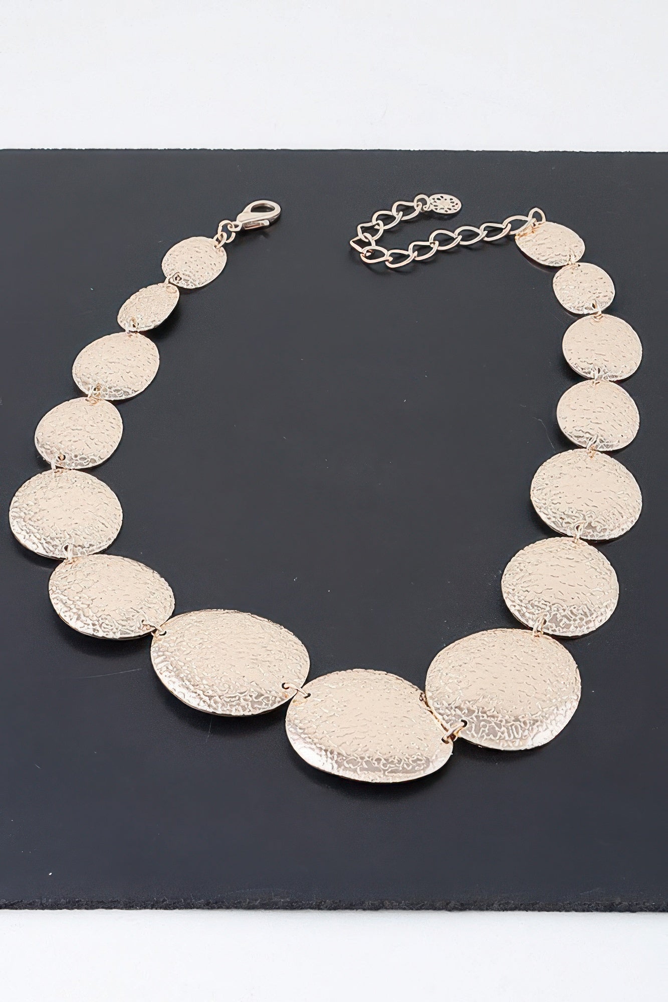 Multi Hammered Disk Necklace product image