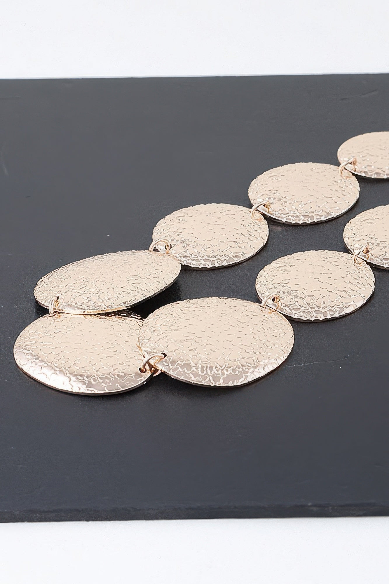 Multi Hammered Disk Necklace product image