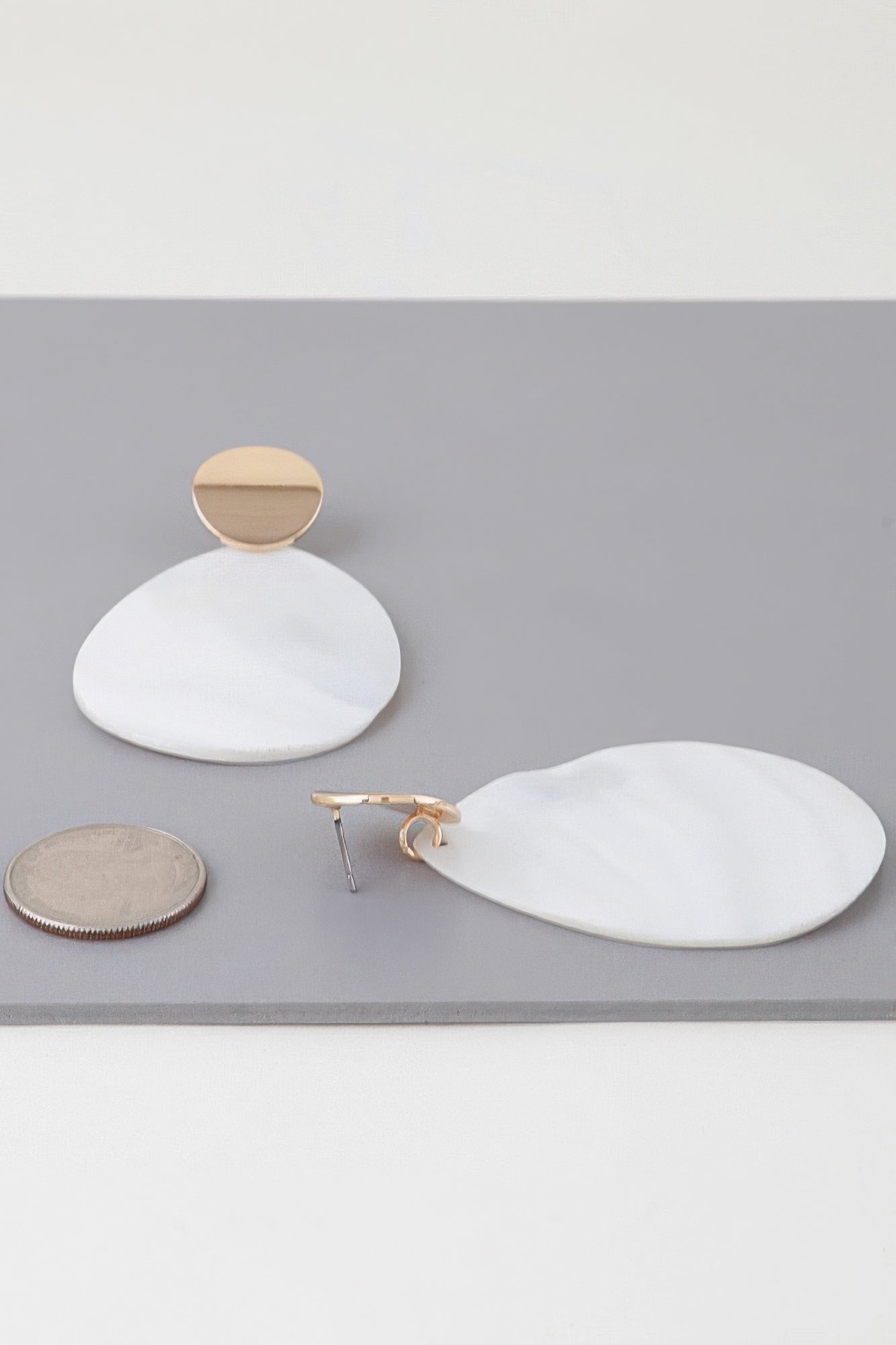 Marbled Stone Oval Earrings product image