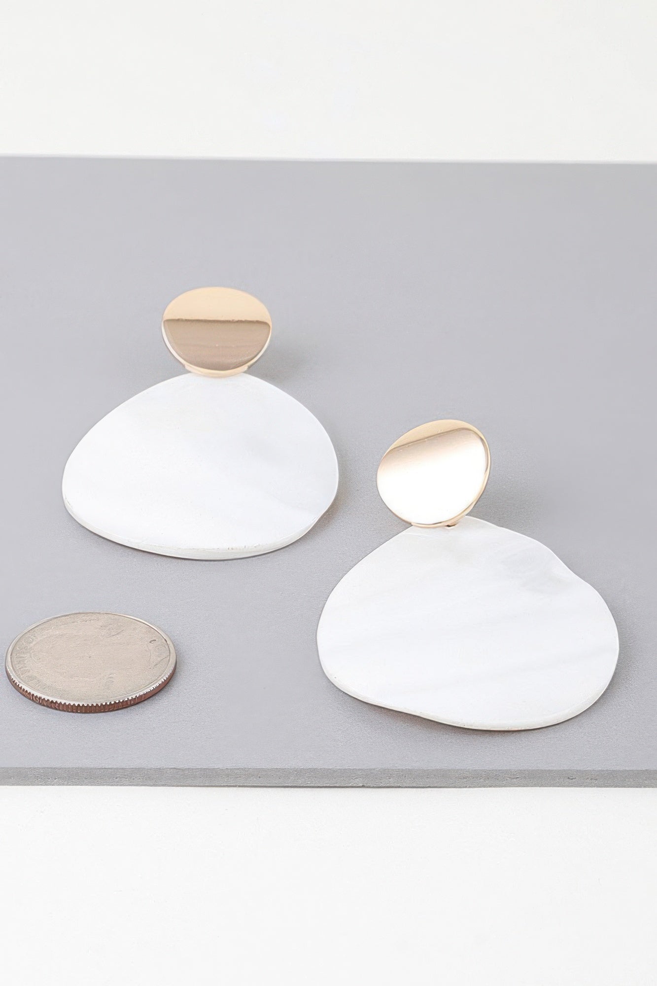 Marbled Stone Oval Earrings product image