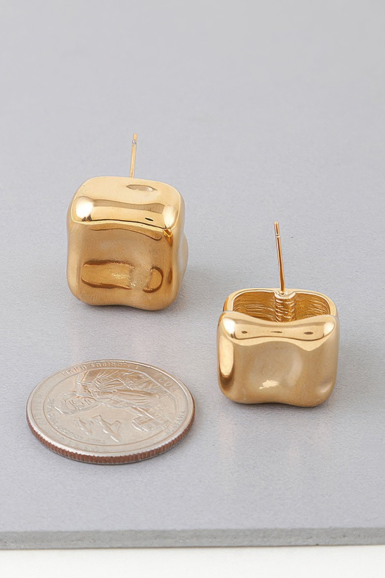 Modern Cube Stud Earrings product image