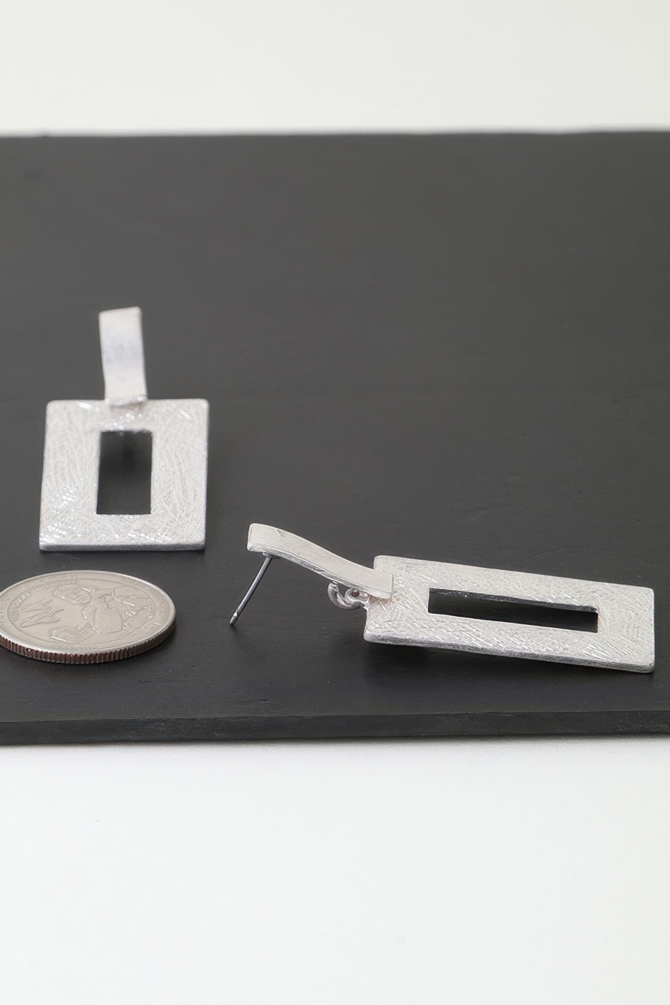 Modern Brushed Frame Earrings product image