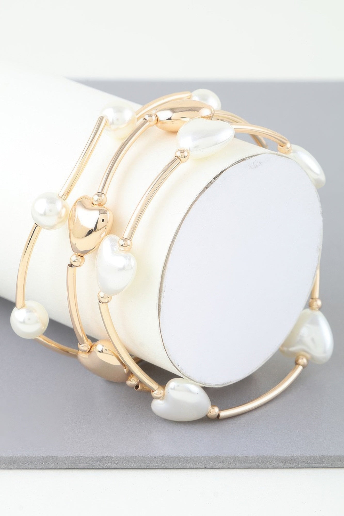 Simple Heart Beaded Wrap Bracelet product image