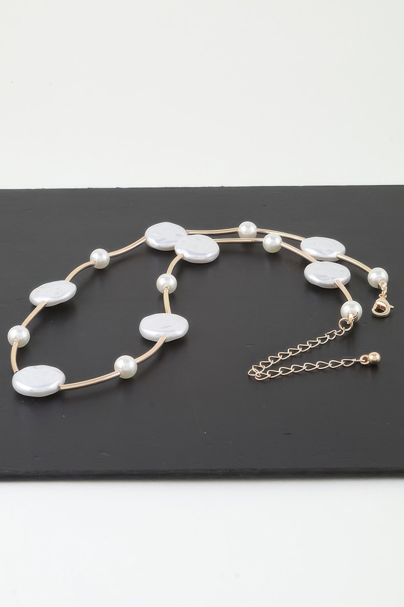 Modern Stone Beaded Charm Necklace product image