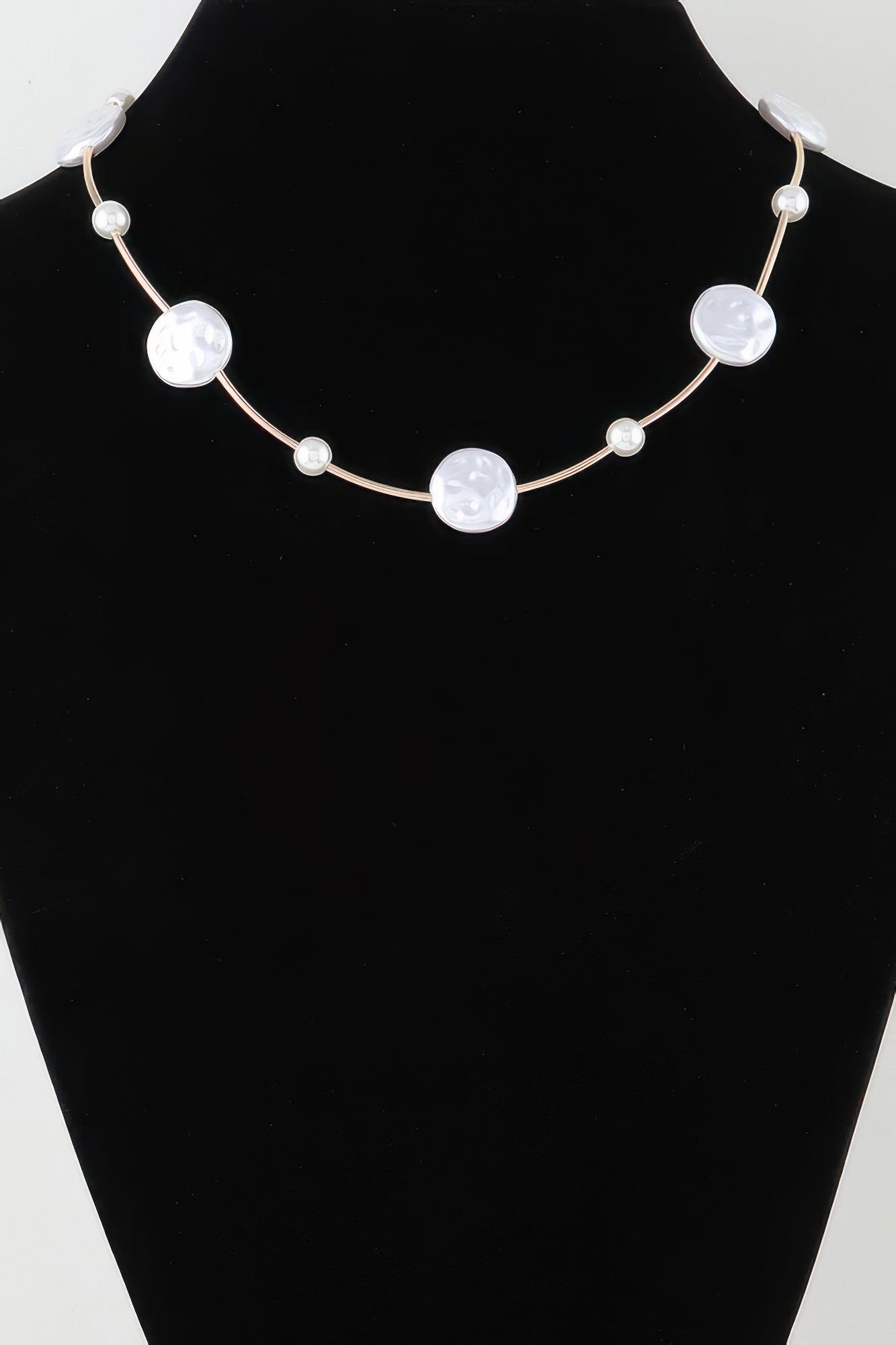 Modern Stone Beaded Charm Necklace product image