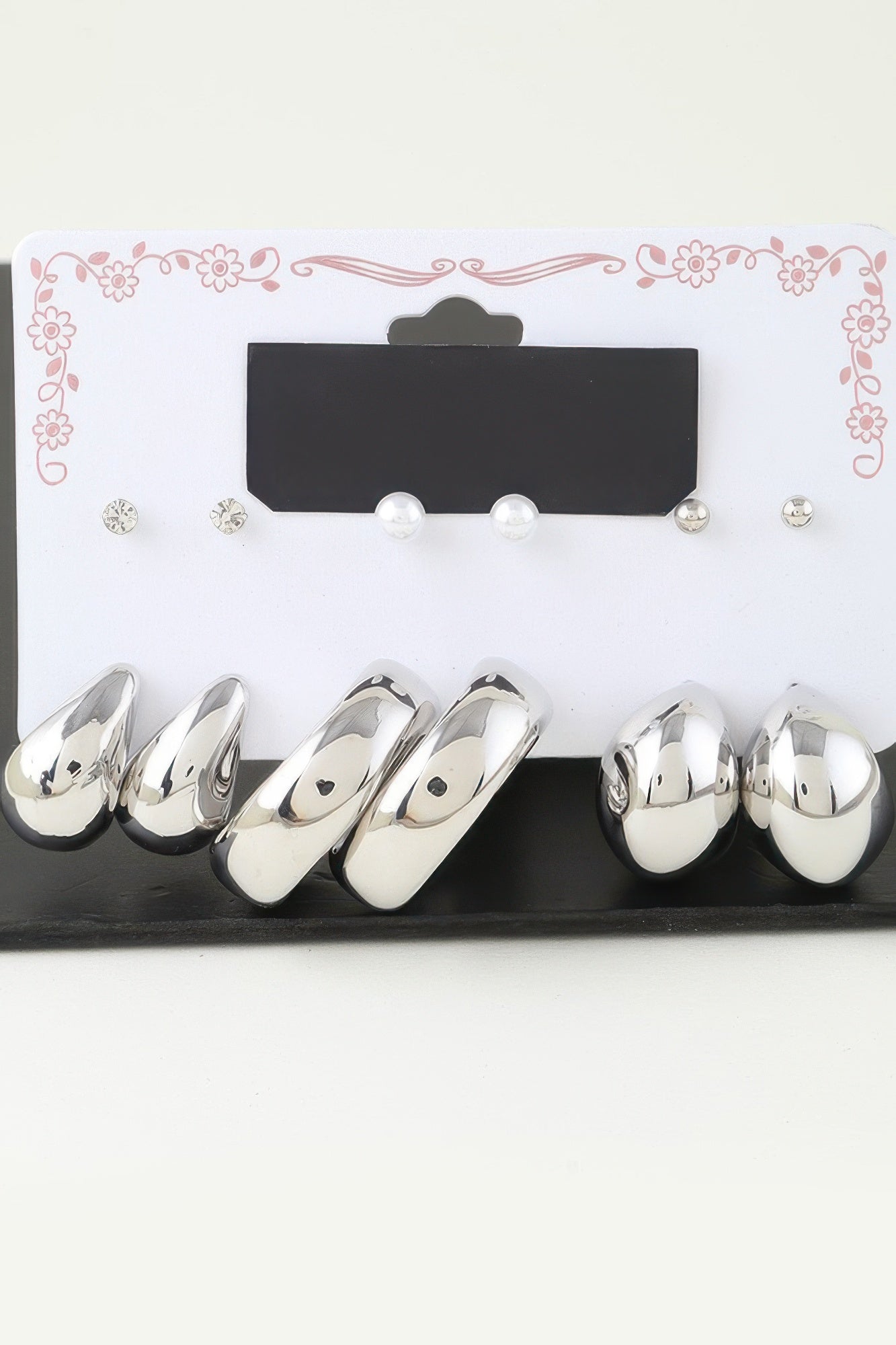 Multi Shiny Modern Hoop Earrings Set product image