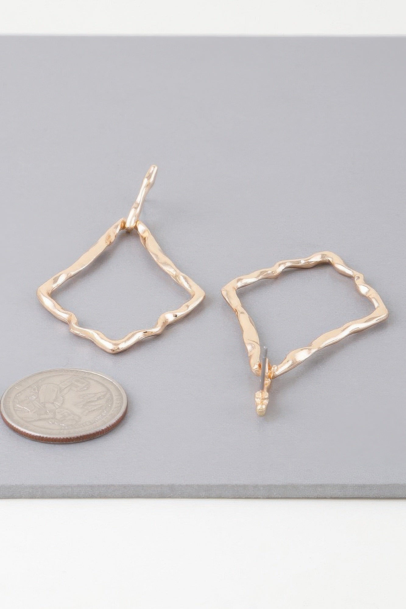 Shiny Hammered Kite Earrings product image