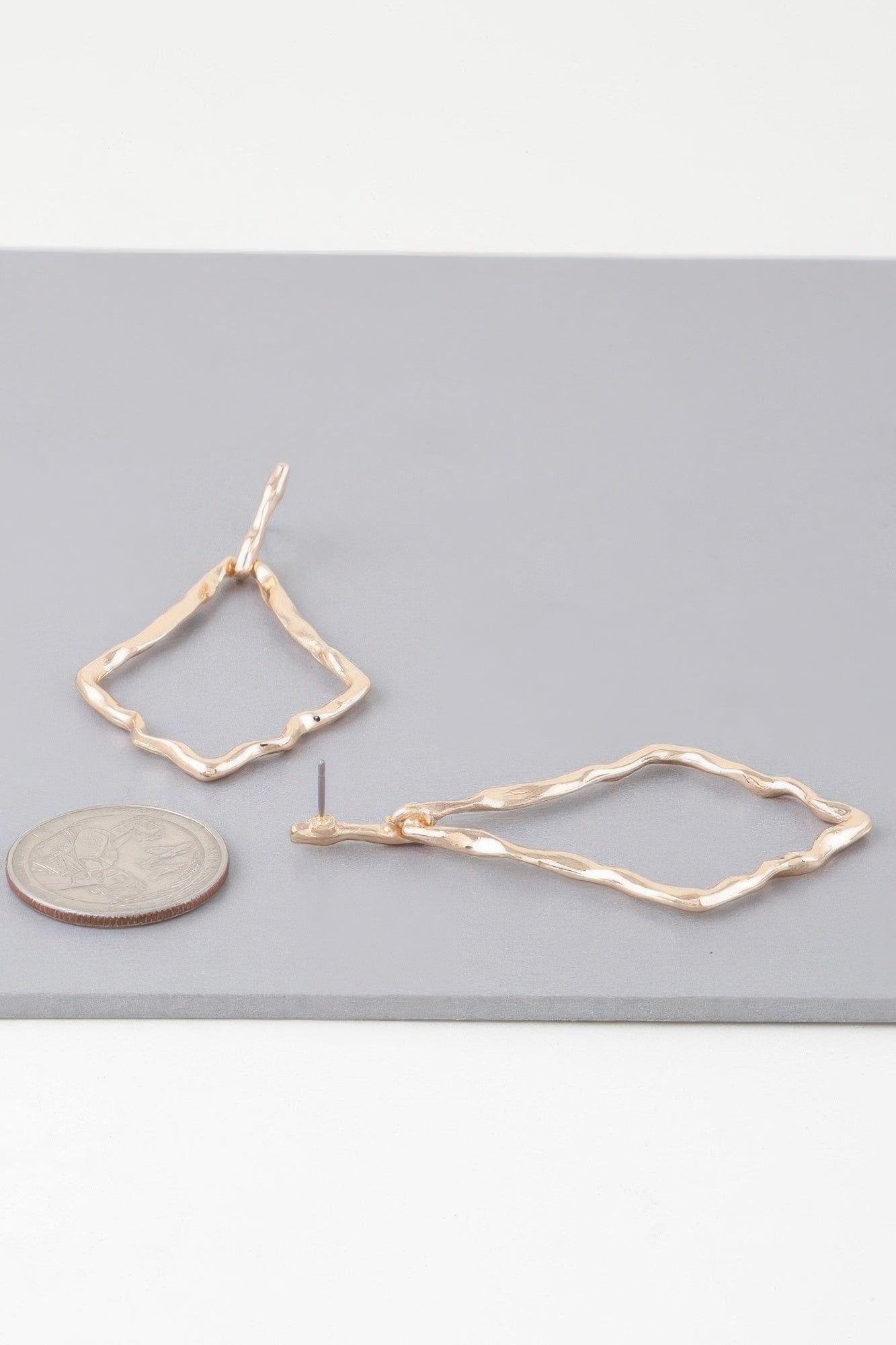 Shiny Hammered Kite Earrings product image