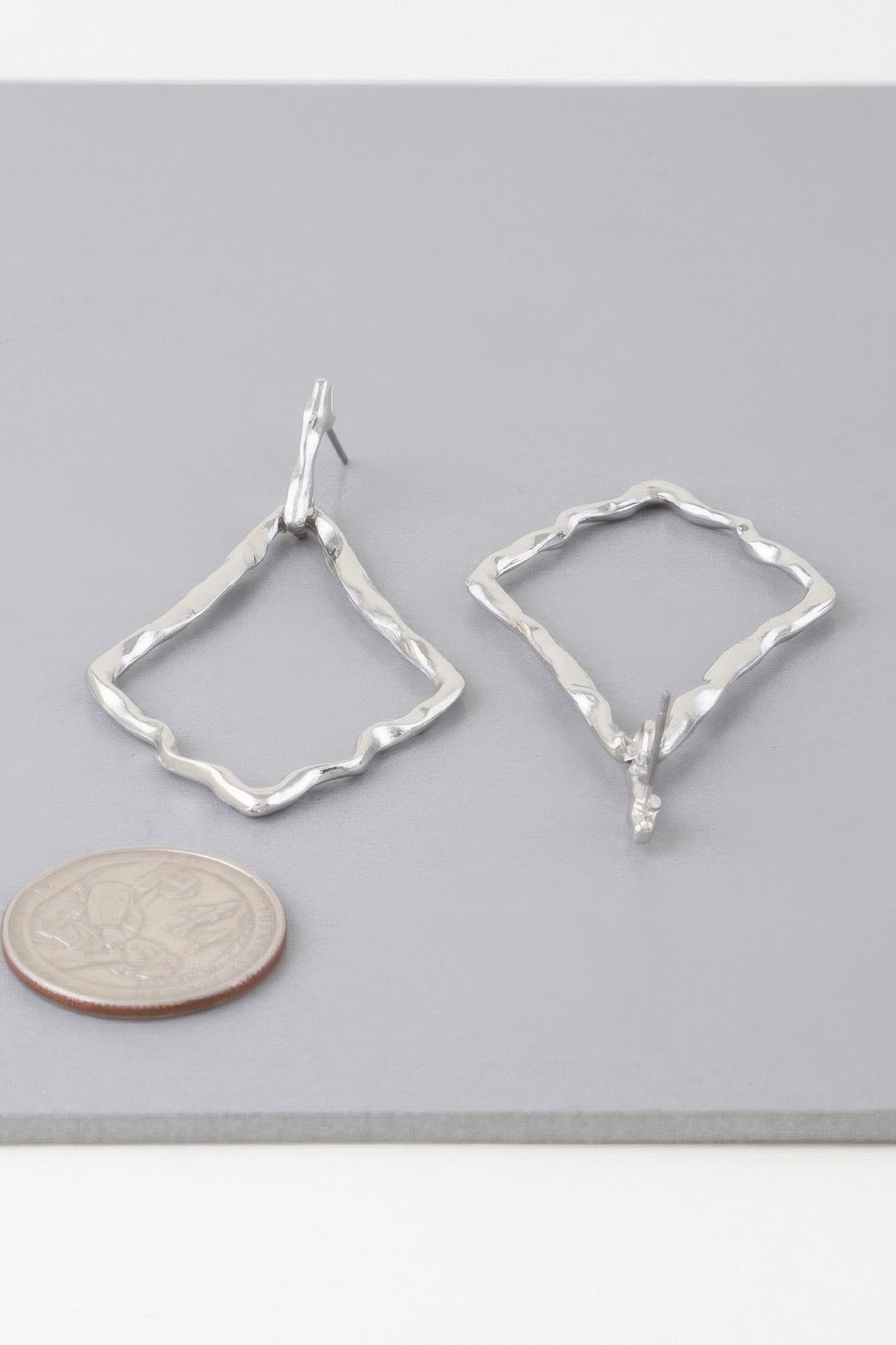 Shiny Hammered Kite Earrings product image