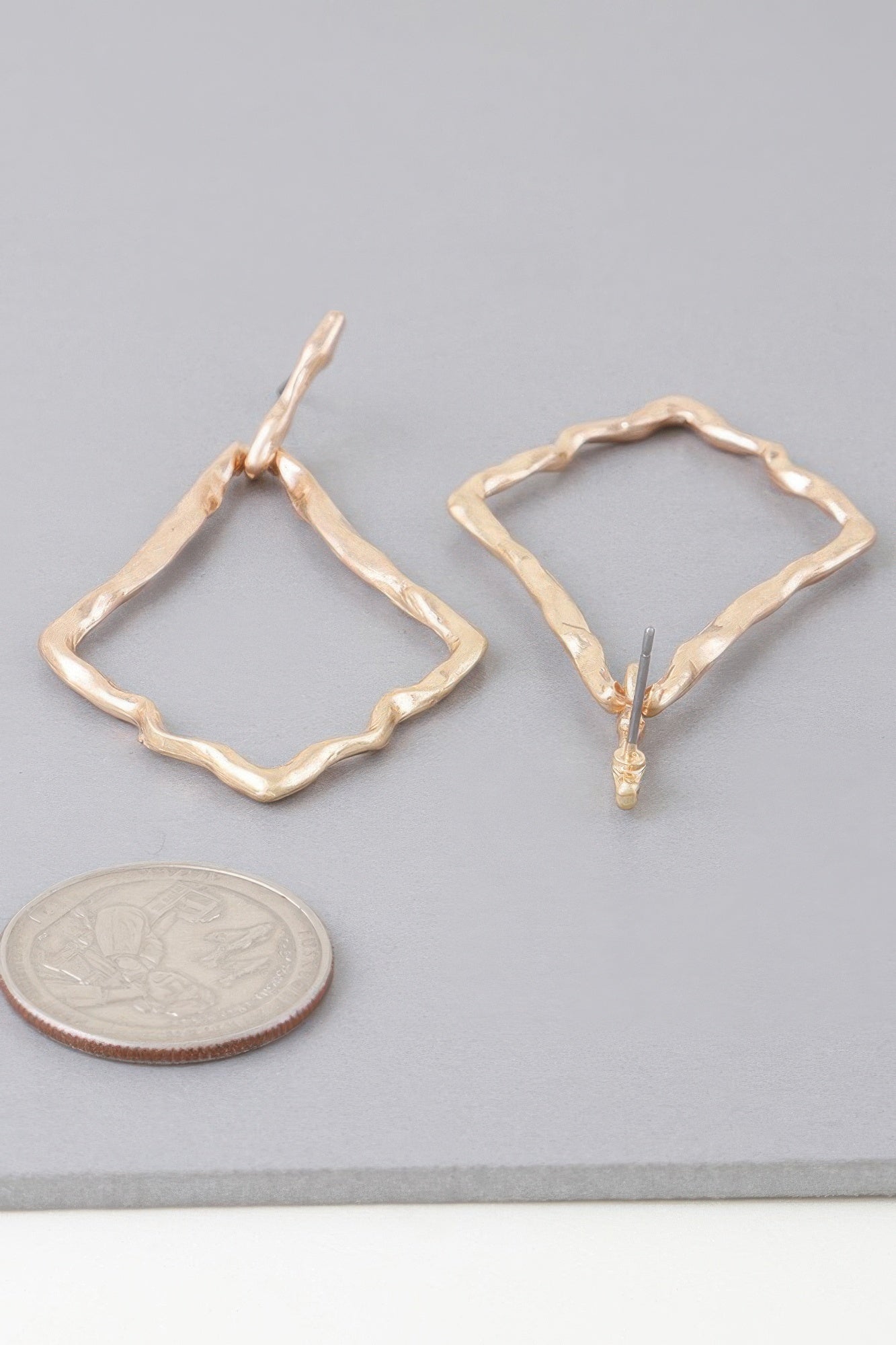 Shiny Hammered Kite Earrings product image