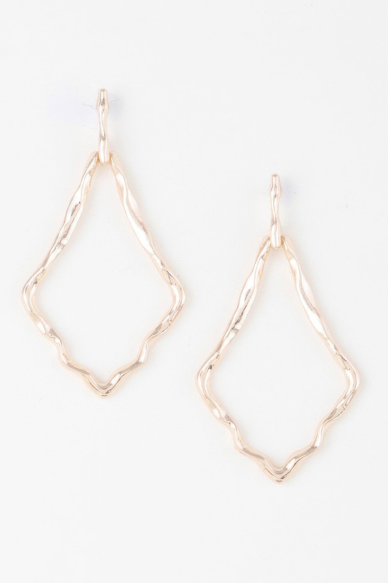 Shiny Hammered Kite Earrings product image