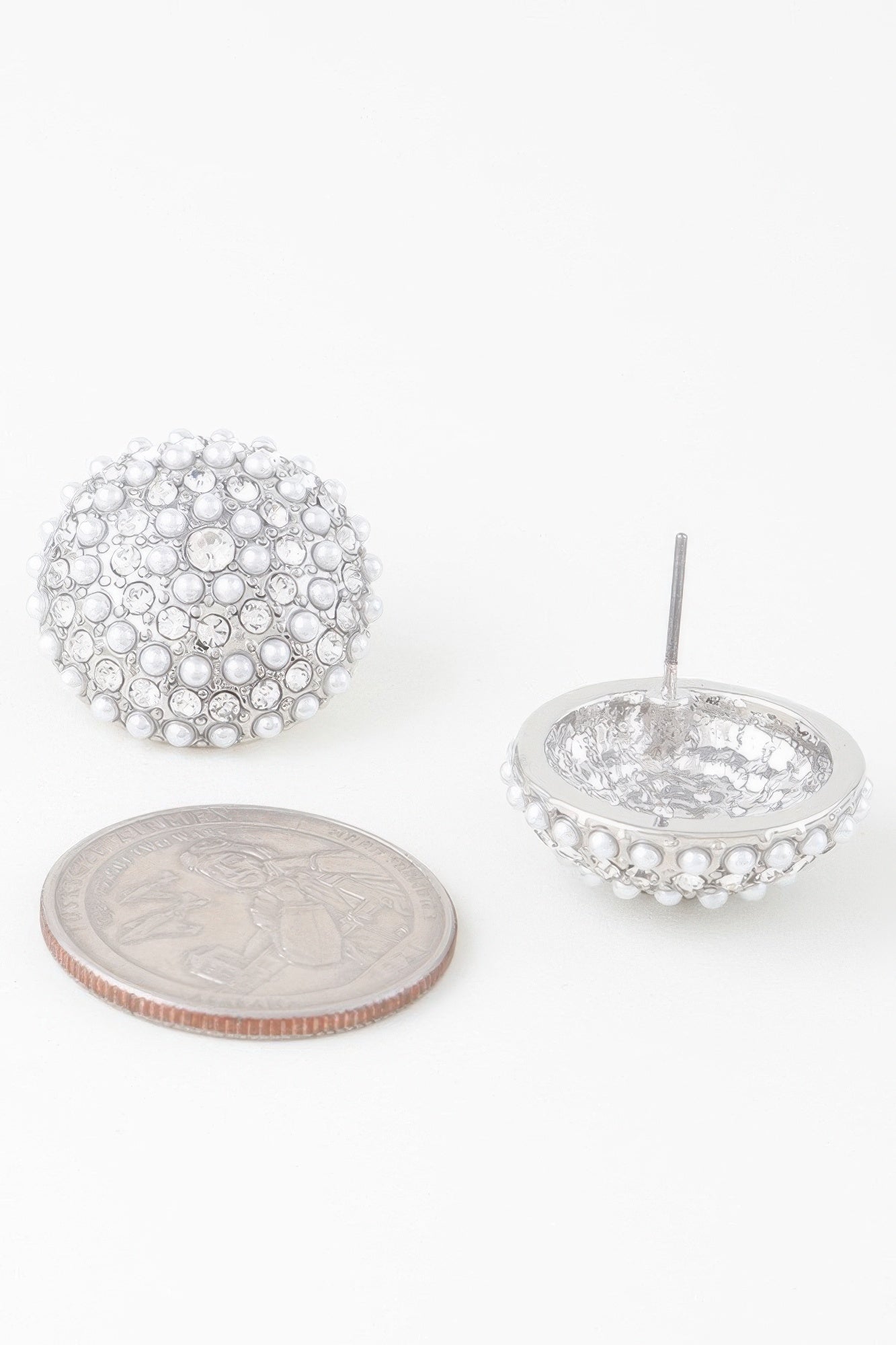Pearled Dome Stud Earrings product image