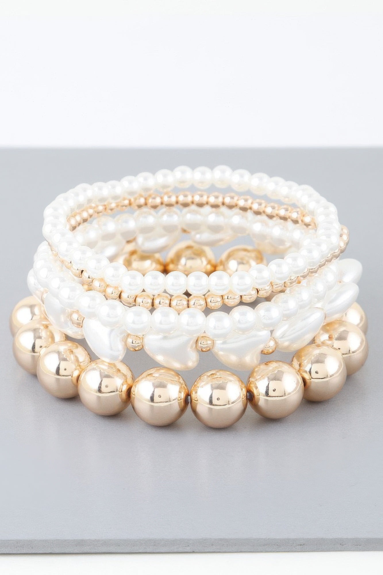 Multi Heart Stone Beaded Bracelet product image