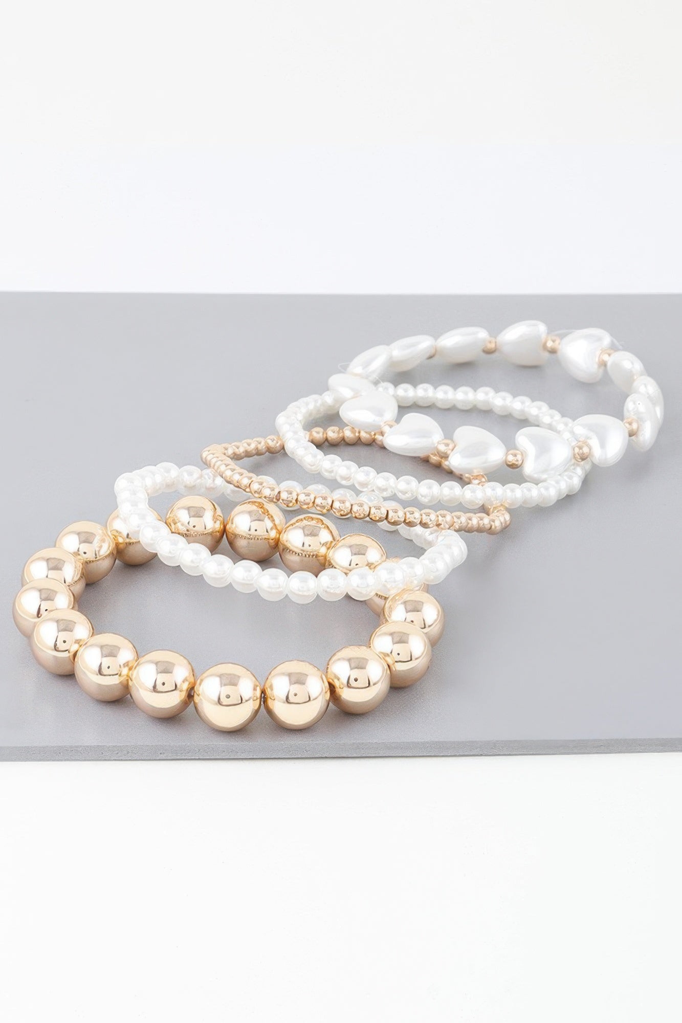 Multi Heart Stone Beaded Bracelet product image